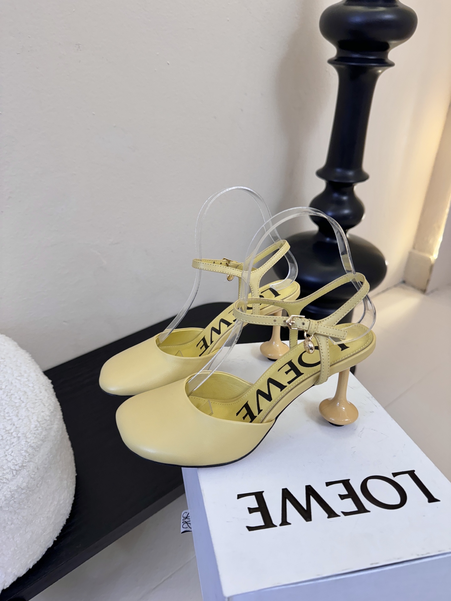 LOEWE罗意威 满钻玛丽珍凉鞋王炸组合！💎 冰蓝、黑粉、裸粉三色全配齐平底1cm+高跟8.5cm 不用