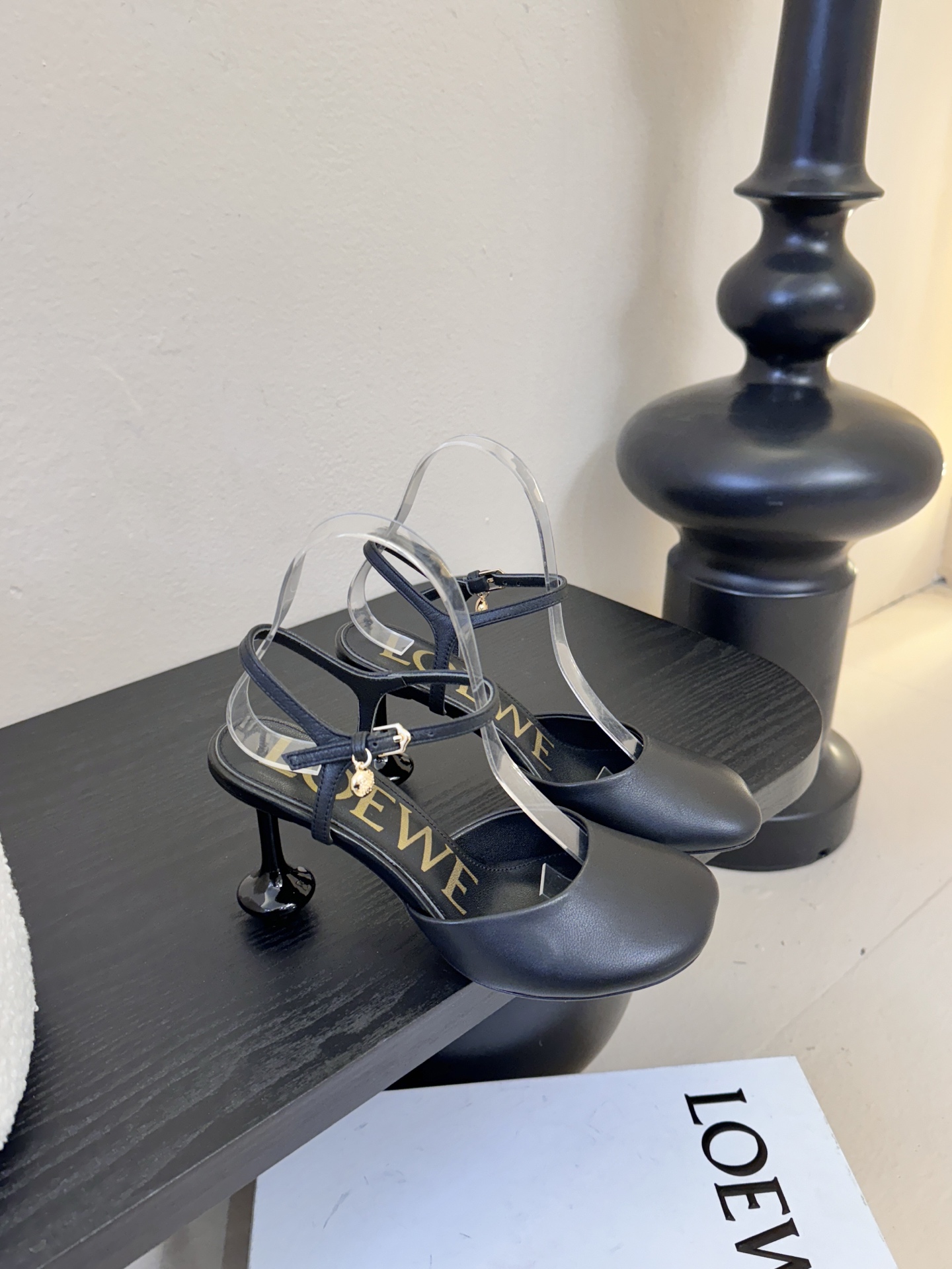 LOEWE罗意威 满钻玛丽珍凉鞋王炸组合！💎 冰蓝、黑粉、裸粉三色全配齐平底1cm+高跟8.5cm 不用