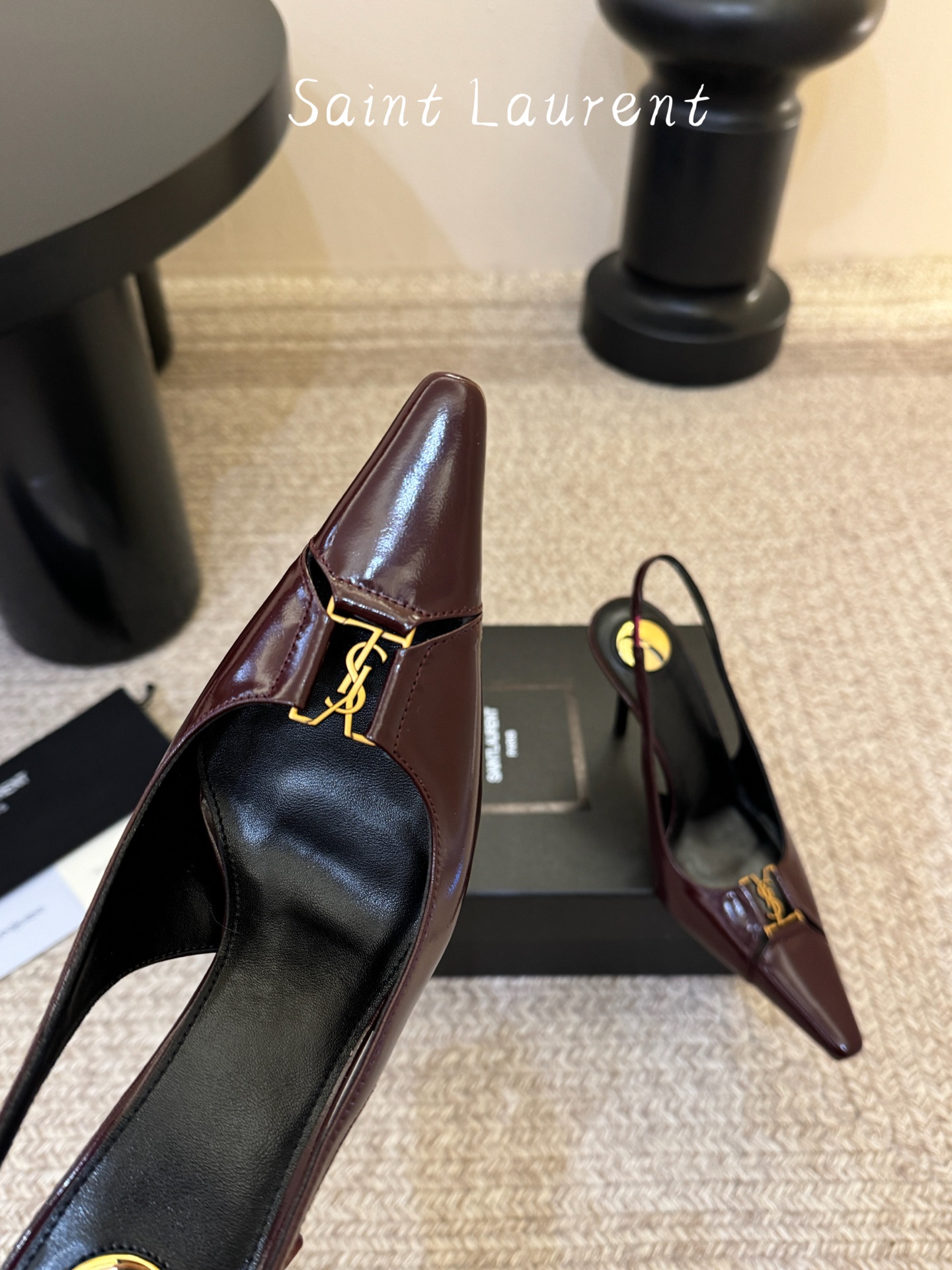 saint laurent 26ss ysl 尖头后空高跟鞋单鞋上脚特别稳，超跟脚，放心入！鞋跟是重新开