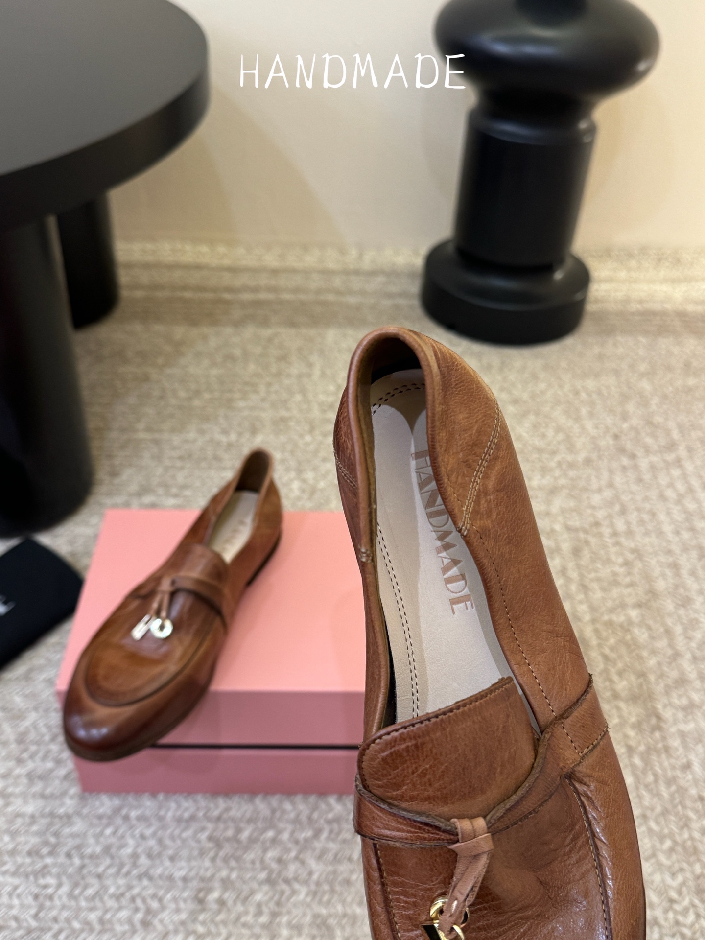 顶级HANDMADE独家新品最高版本买手代购1:1完美复刻 平底凉鞋单鞋原版开模真皮鞋底 原版套楦鞋型很