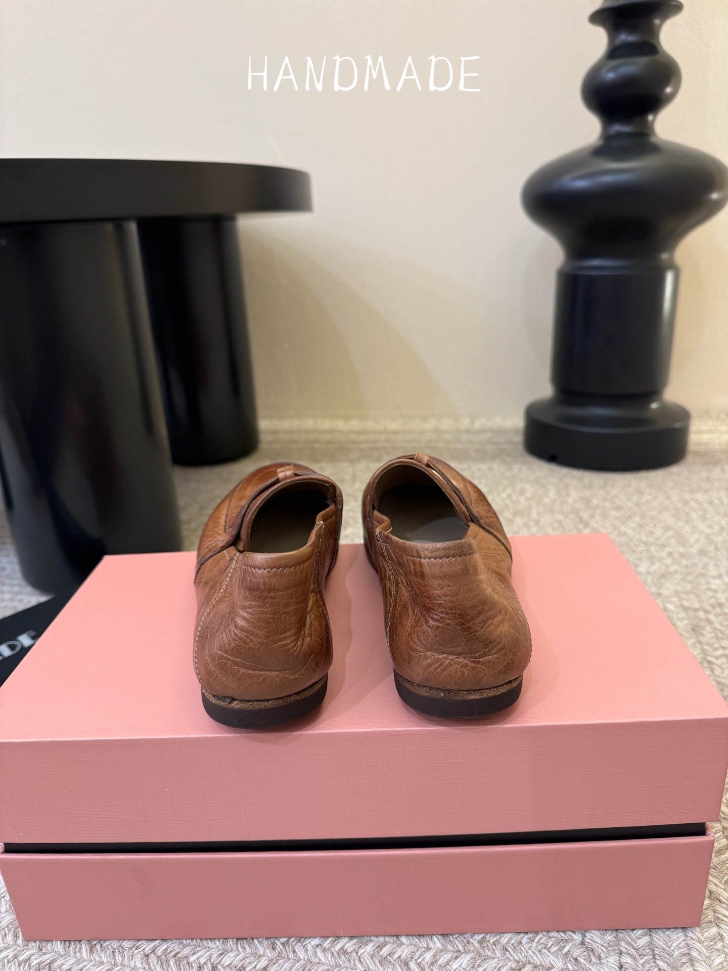 顶级HANDMADE独家新品最高版本买手代购1:1完美复刻 平底凉鞋单鞋原版开模真皮鞋底 原版套楦鞋型很