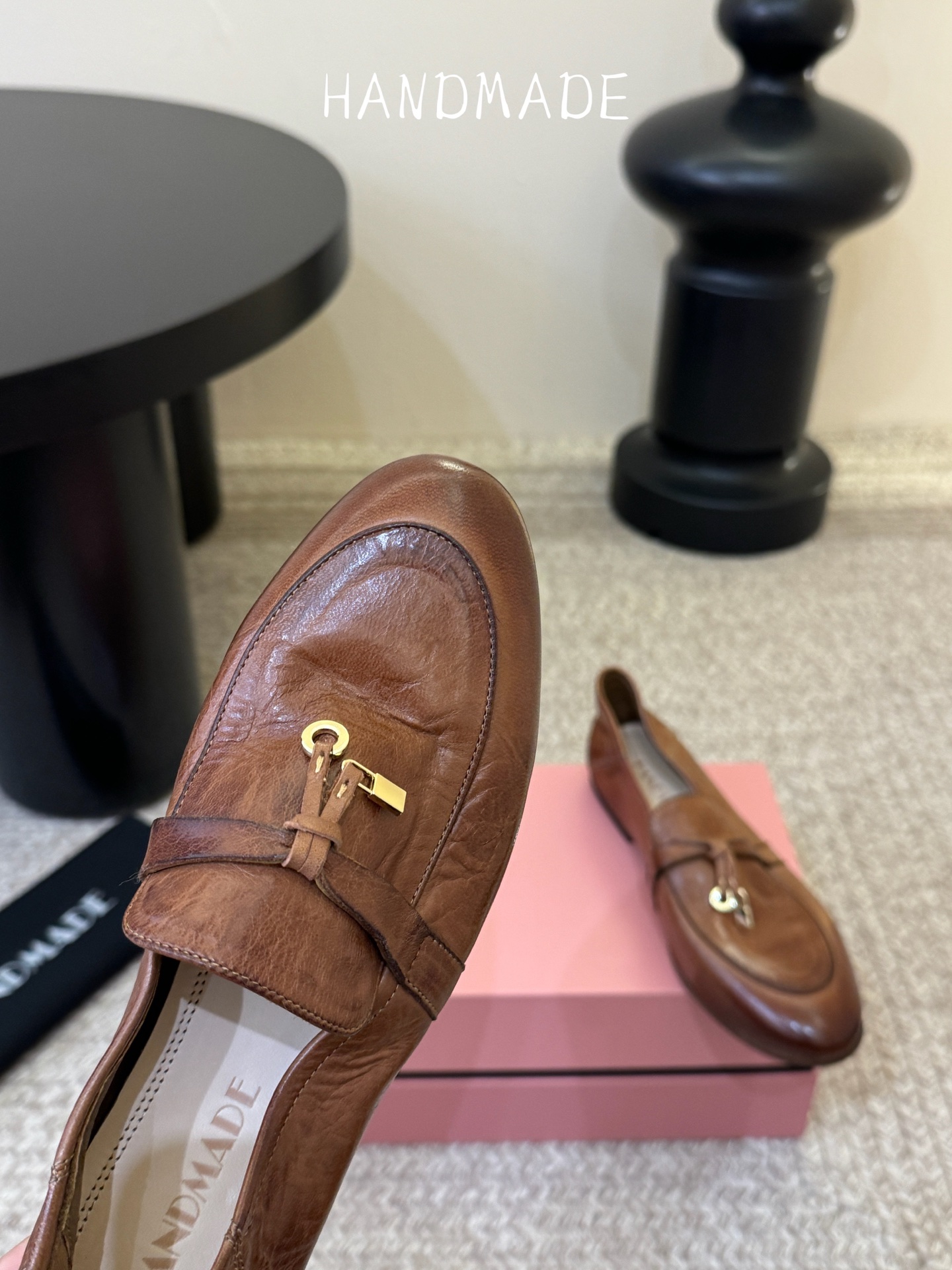 顶级HANDMADE独家新品最高版本买手代购1:1完美复刻 平底凉鞋单鞋原版开模真皮鞋底 原版套楦鞋型很