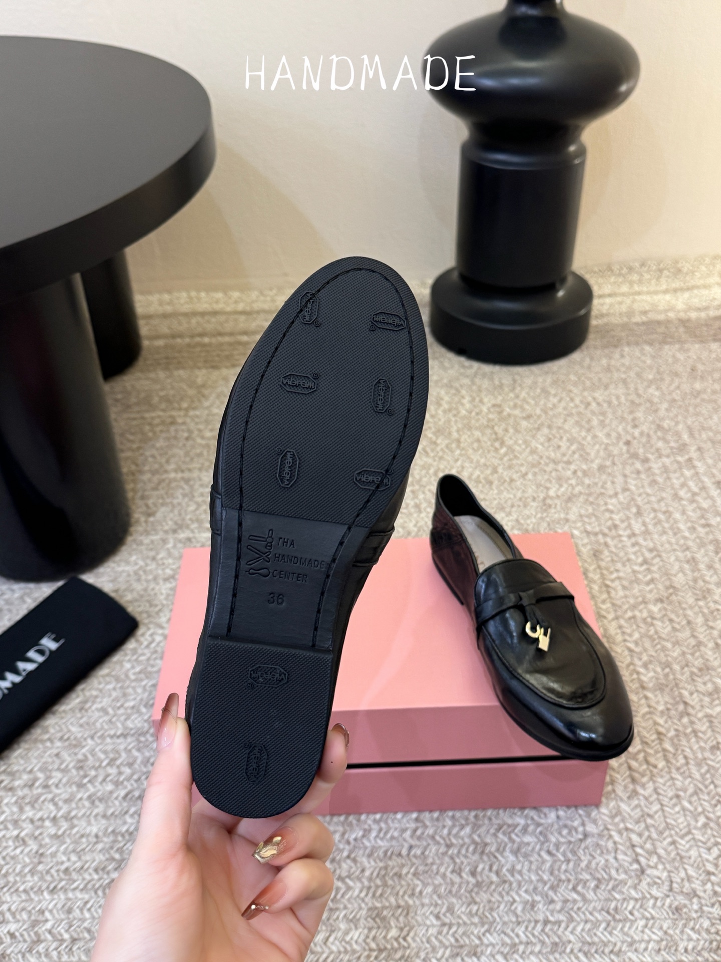 顶级HANDMADE独家新品最高版本买手代购1:1完美复刻 平底凉鞋单鞋原版开模真皮鞋底 原版套楦鞋型很