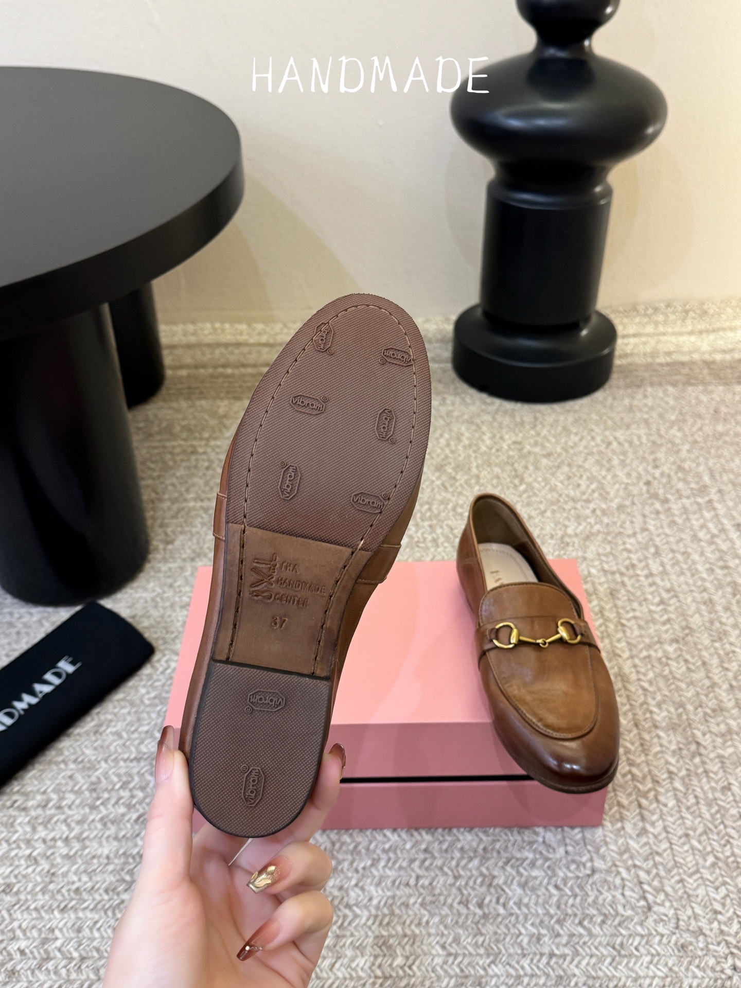 顶级HANDMADE独家新品最高版本买手代购1:1完美复刻 平底凉鞋单鞋原版开模真皮鞋底 原版套楦鞋型很