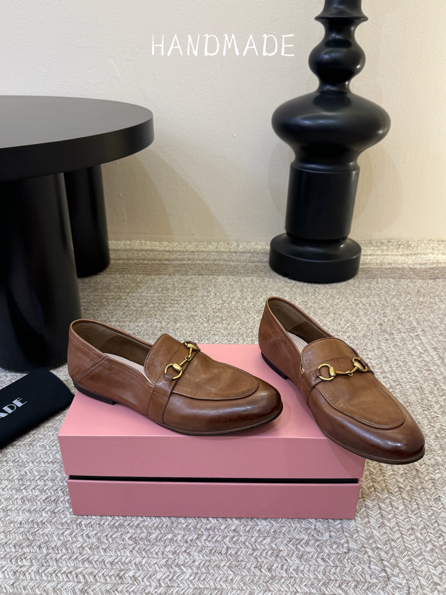 顶级HANDMADE独家新品最高版本买手代购1:1完美复刻 平底凉鞋单鞋原版开模真皮鞋底 原版套楦鞋型很
