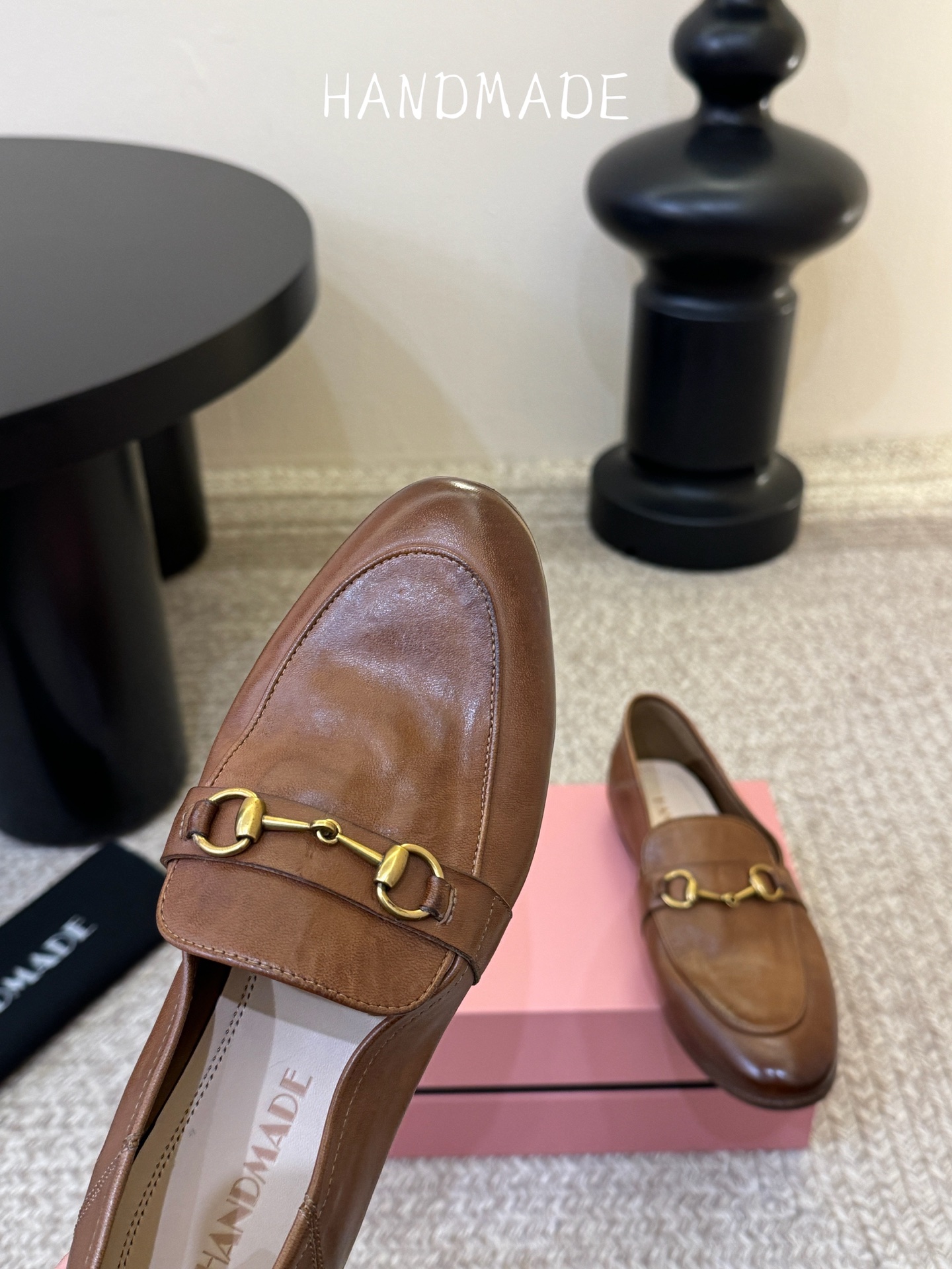 顶级HANDMADE独家新品最高版本买手代购1:1完美复刻 平底凉鞋单鞋原版开模真皮鞋底 原版套楦鞋型很