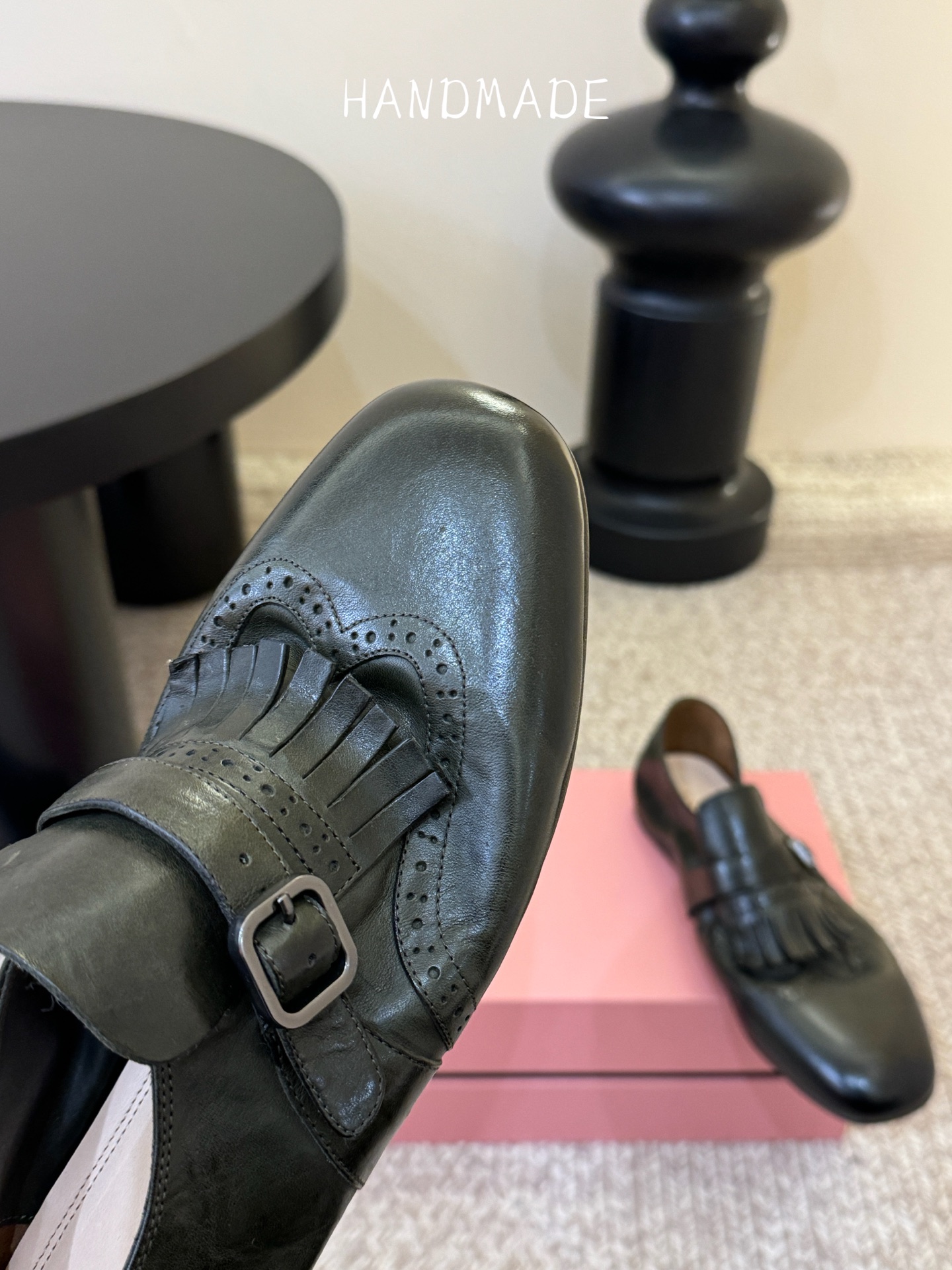 顶级HANDMADE独家新品最高版本买手代购1:1完美复刻 平底凉鞋单鞋原版开模真皮鞋底 原版套楦鞋型很