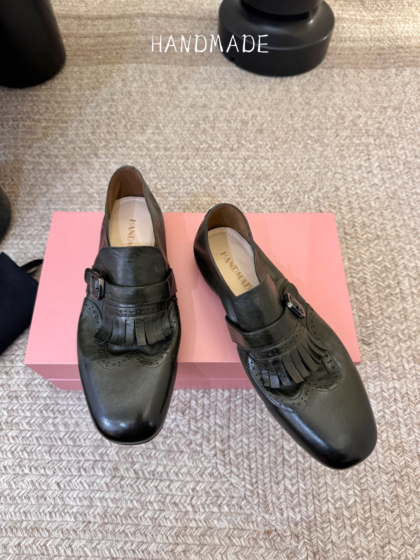 顶级HANDMADE独家新品最高版本买手代购1:1完美复刻 平底凉鞋单鞋原版开模真皮鞋底 原版套楦鞋型很