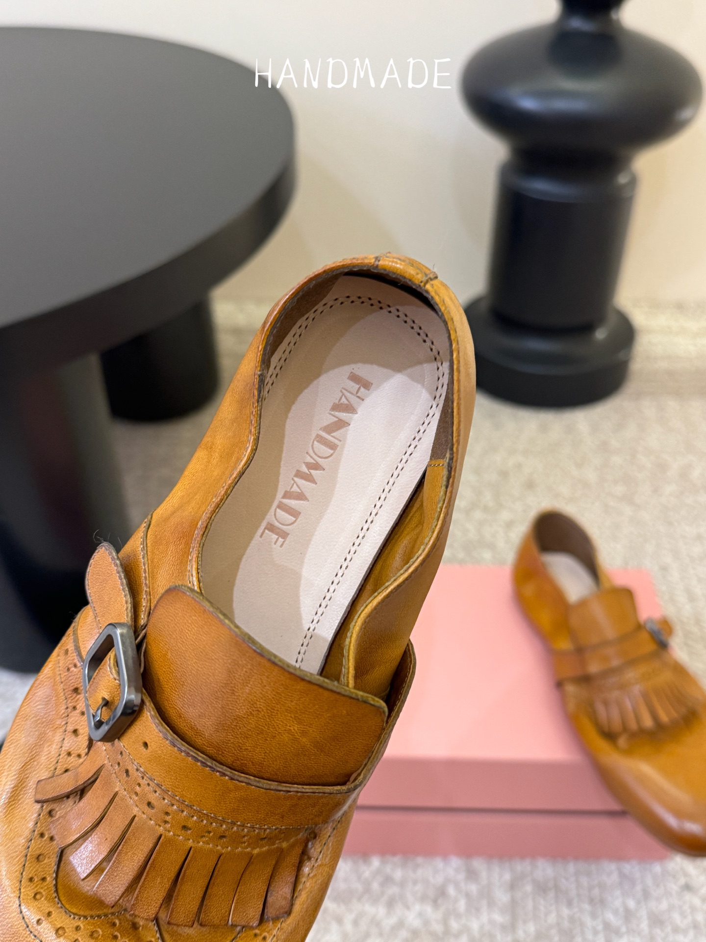 顶级HANDMADE独家新品最高版本买手代购1:1完美复刻 平底凉鞋单鞋原版开模真皮鞋底 原版套楦鞋型很