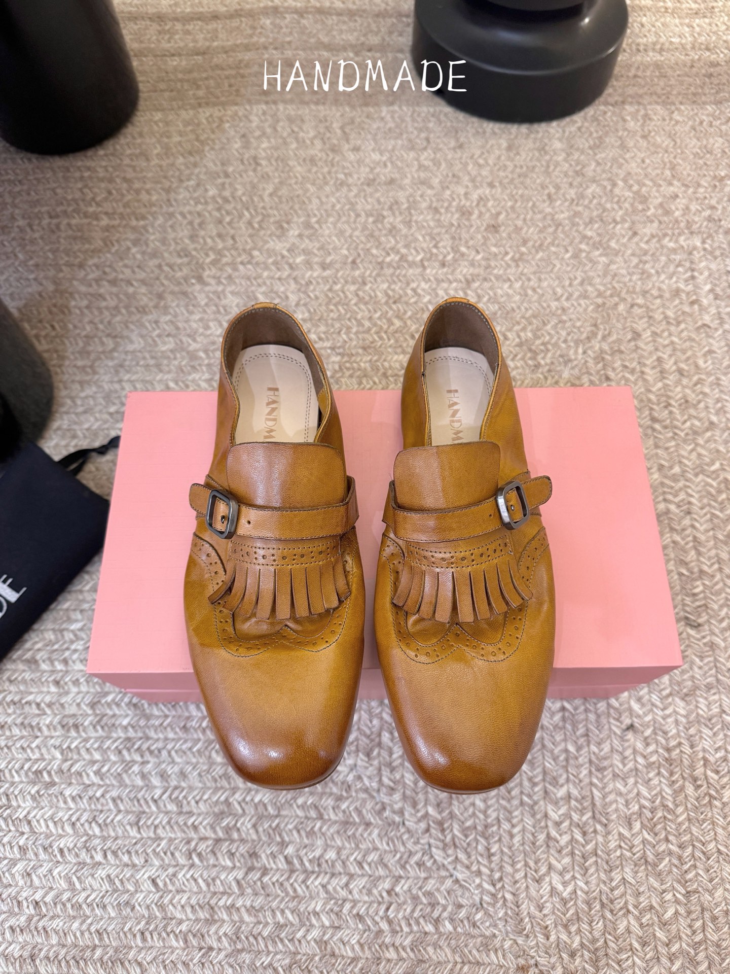 顶级HANDMADE独家新品最高版本买手代购1:1完美复刻 平底凉鞋单鞋原版开模真皮鞋底 原版套楦鞋型很