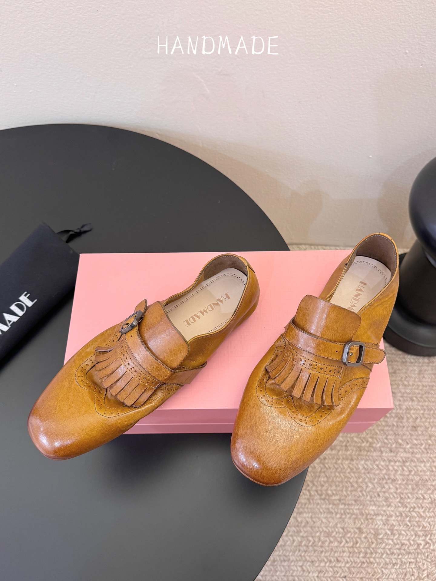 顶级HANDMADE独家新品最高版本买手代购1:1完美复刻 平底凉鞋单鞋原版开模真皮鞋底 原版套楦鞋型很