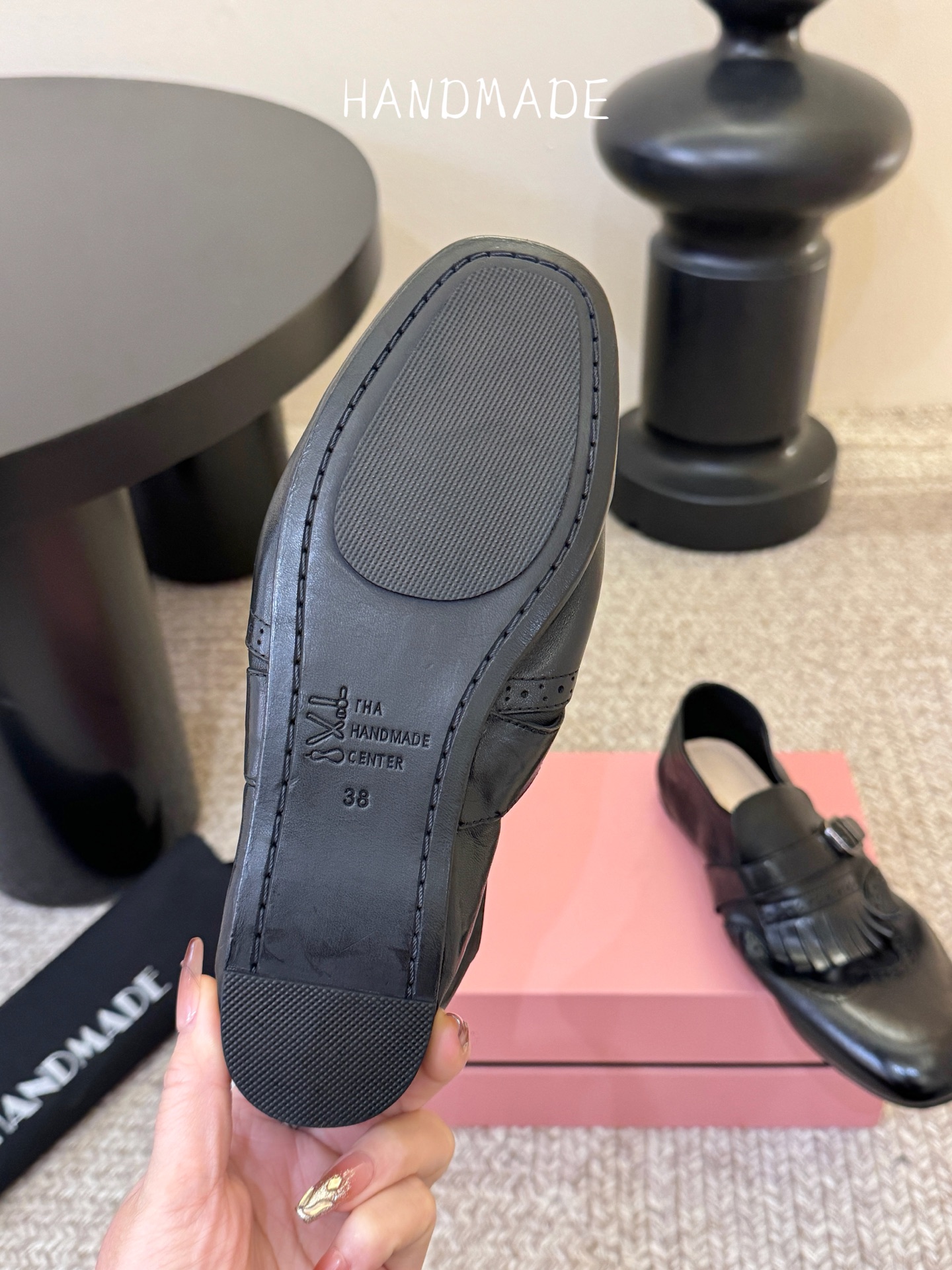 顶级HANDMADE独家新品最高版本买手代购1:1完美复刻 平底凉鞋单鞋原版开模真皮鞋底 原版套楦鞋型很