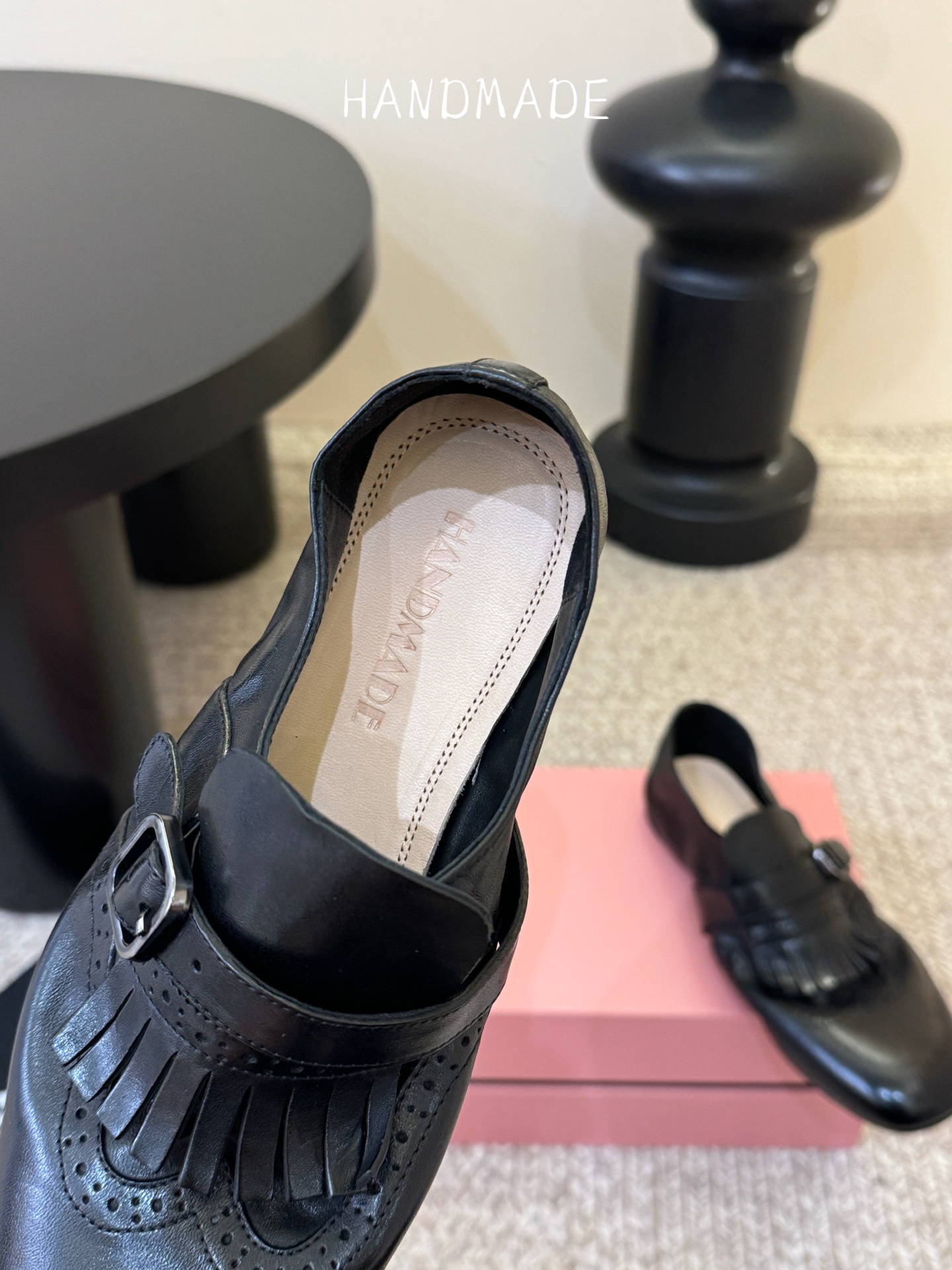 顶级HANDMADE独家新品最高版本买手代购1:1完美复刻 平底凉鞋单鞋原版开模真皮鞋底 原版套楦鞋型很