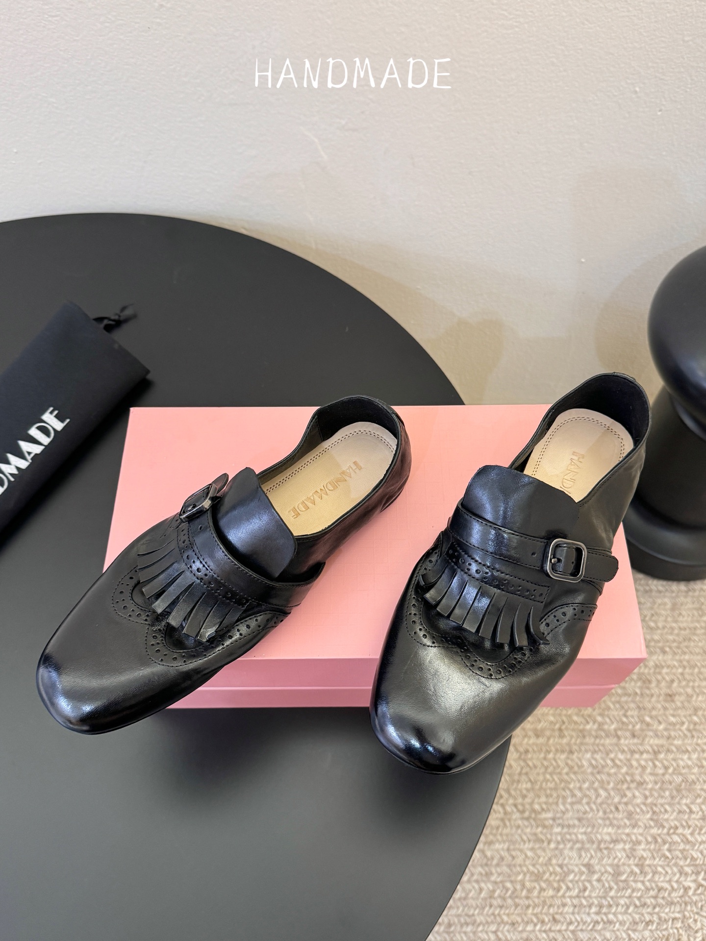 顶级HANDMADE独家新品最高版本买手代购1:1完美复刻 平底凉鞋单鞋原版开模真皮鞋底 原版套楦鞋型很