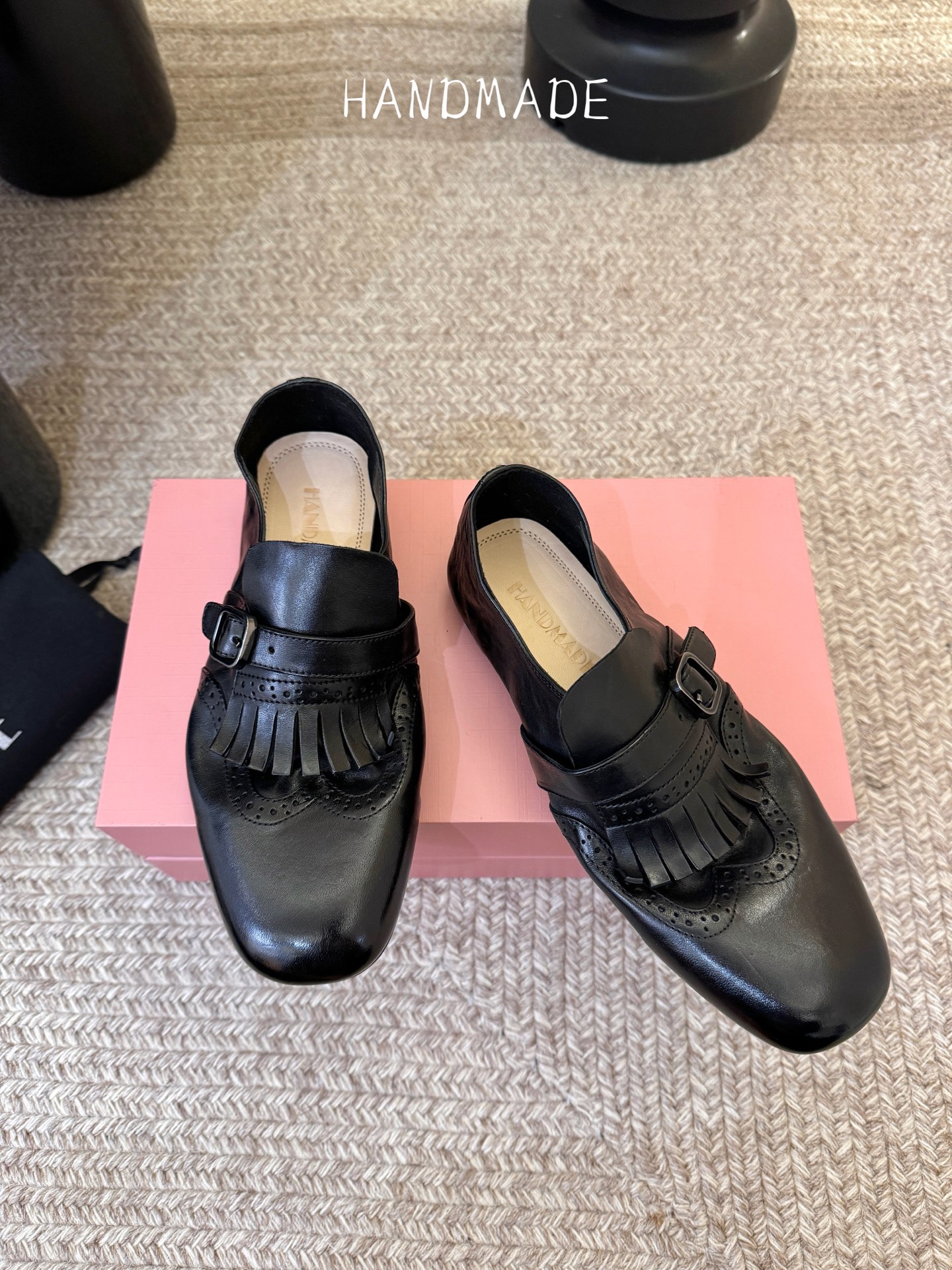 顶级HANDMADE独家新品最高版本买手代购1:1完美复刻 平底凉鞋单鞋原版开模真皮鞋底 原版套楦鞋型很