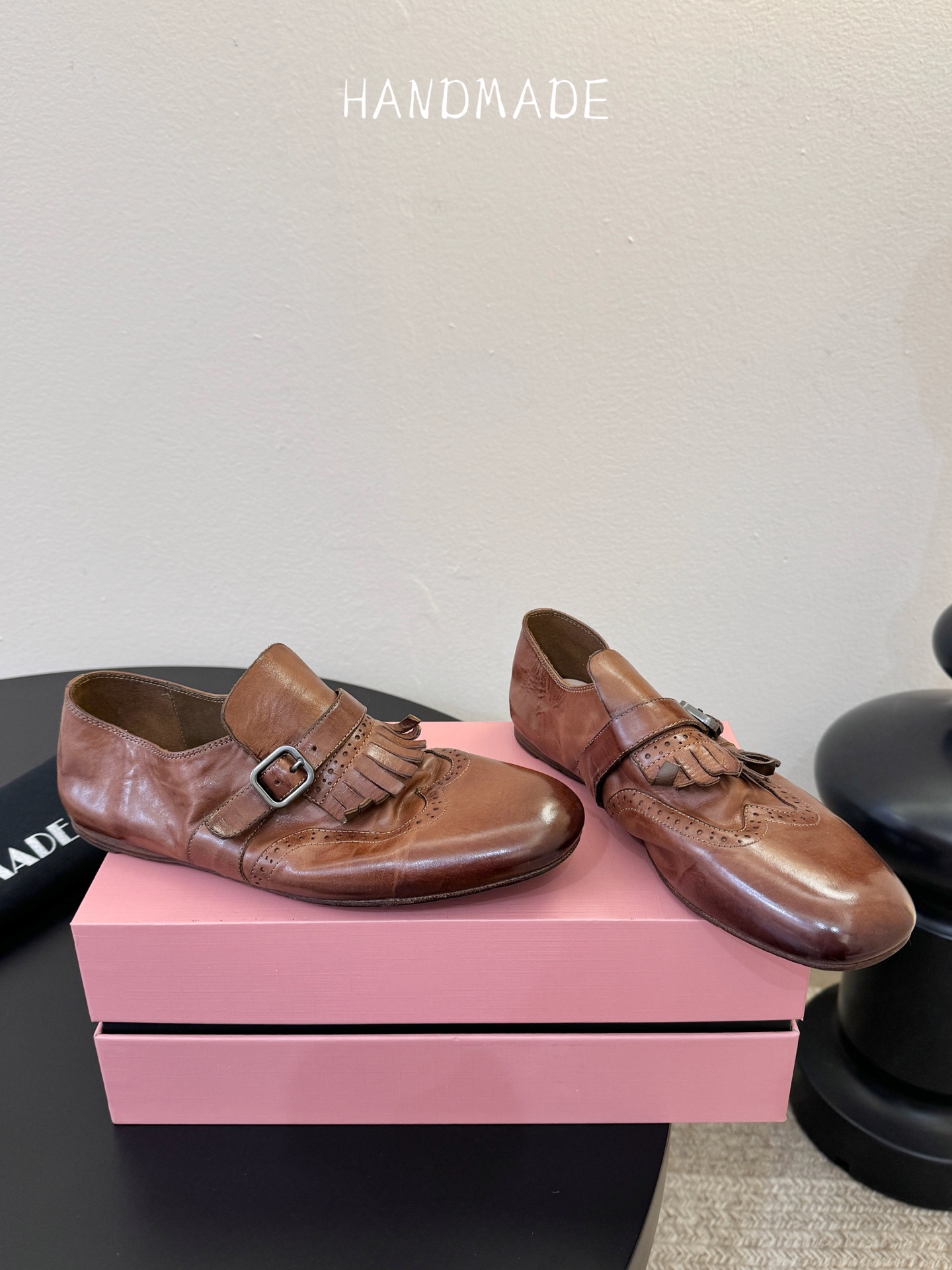 顶级HANDMADE独家新品最高版本买手代购1:1完美复刻 平底凉鞋单鞋原版开模真皮鞋底 原版套楦鞋型很