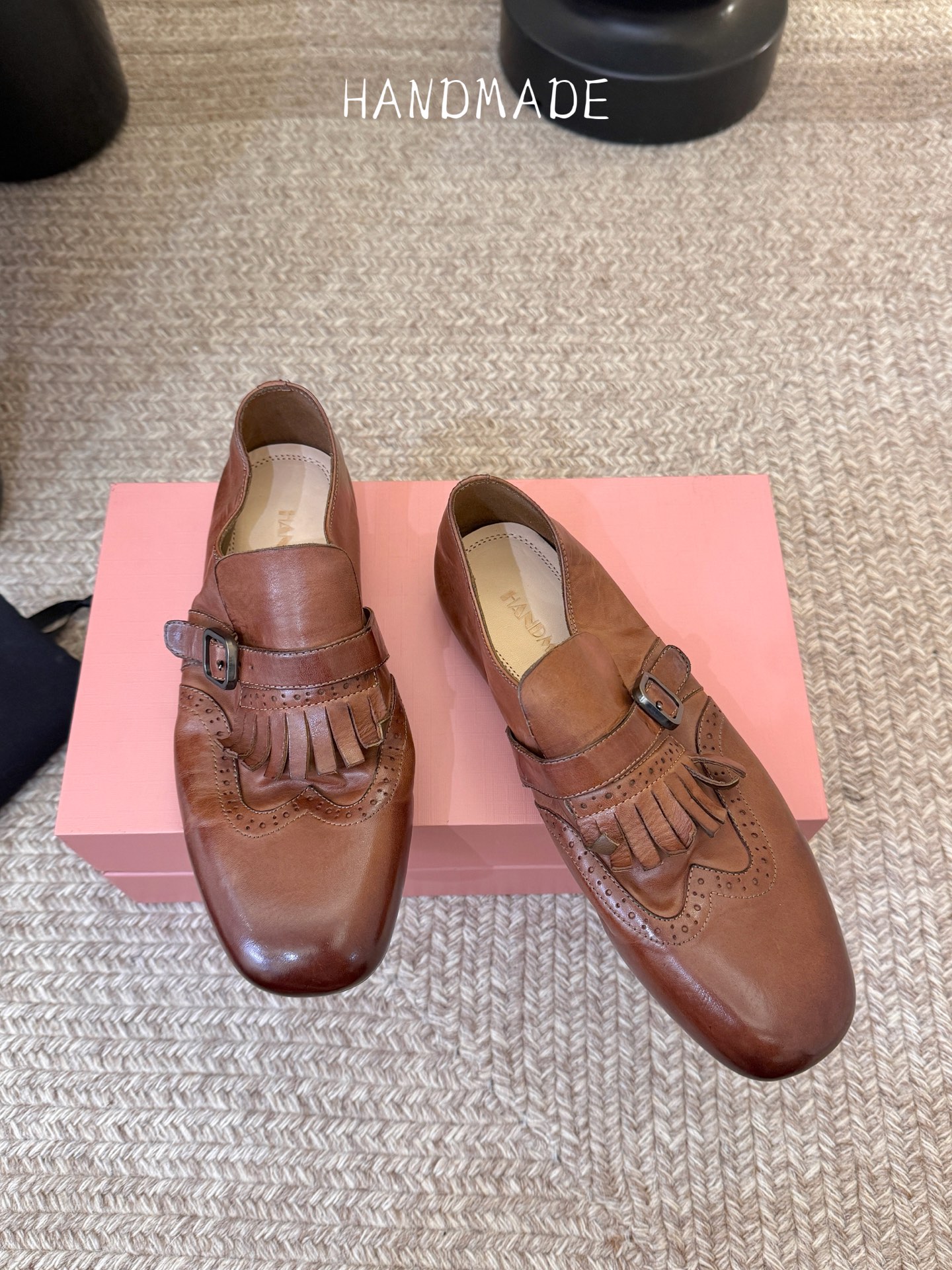 顶级HANDMADE独家新品最高版本买手代购1:1完美复刻 平底凉鞋单鞋原版开模真皮鞋底 原版套楦鞋型很