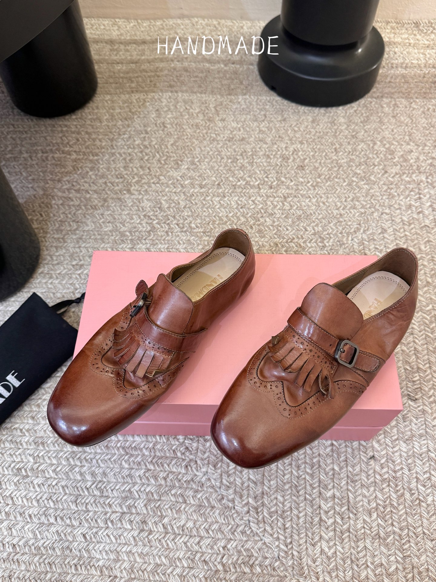 顶级HANDMADE独家新品最高版本买手代购1:1完美复刻 平底凉鞋单鞋原版开模真皮鞋底 原版套楦鞋型很