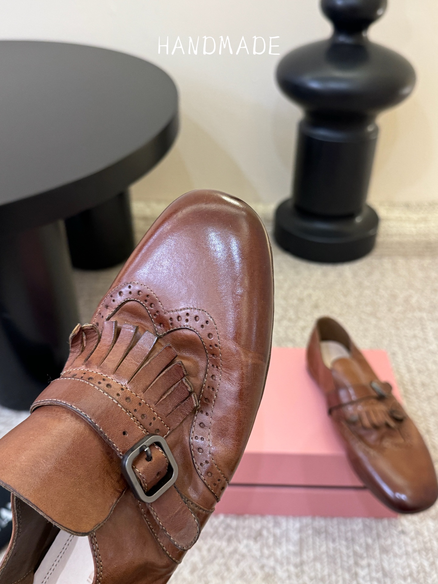 顶级HANDMADE独家新品最高版本买手代购1:1完美复刻 平底凉鞋单鞋原版开模真皮鞋底 原版套楦鞋型很