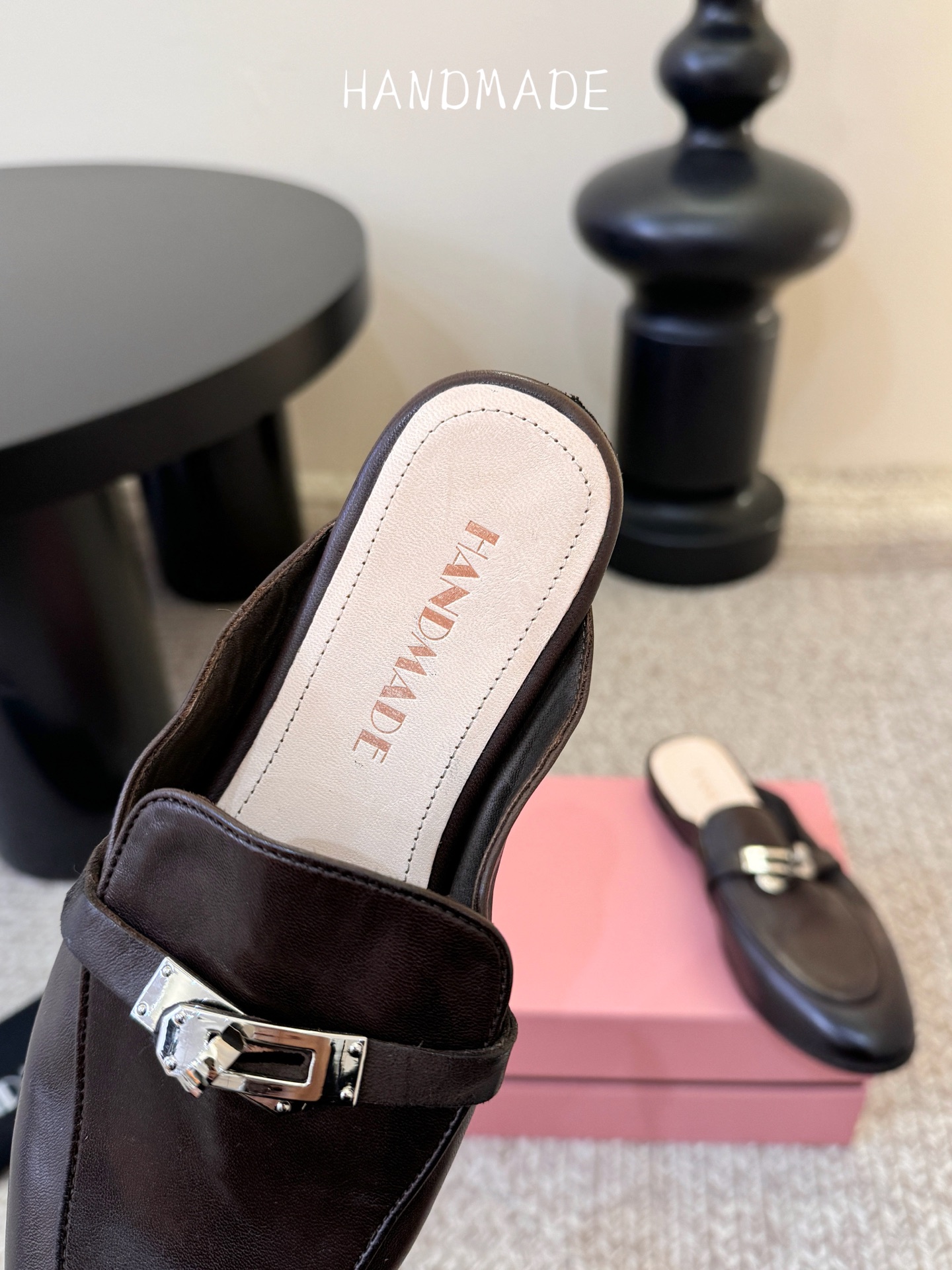 顶级HANDMADE独家新品最高版本买手代购1:1完美复刻 平底凉鞋单鞋原版开模真皮鞋底 原版套楦鞋型很