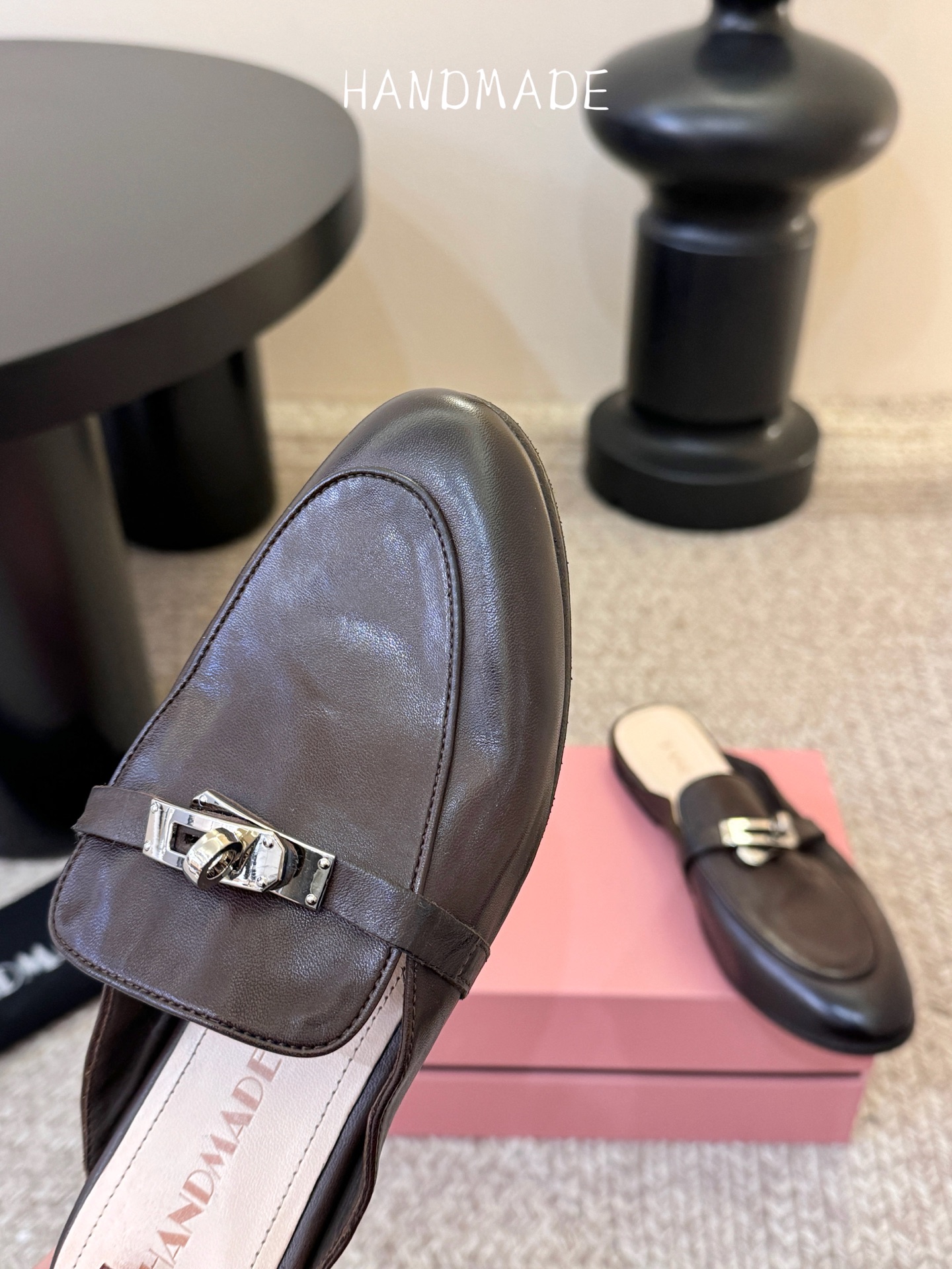 顶级HANDMADE独家新品最高版本买手代购1:1完美复刻 平底凉鞋单鞋原版开模真皮鞋底 原版套楦鞋型很