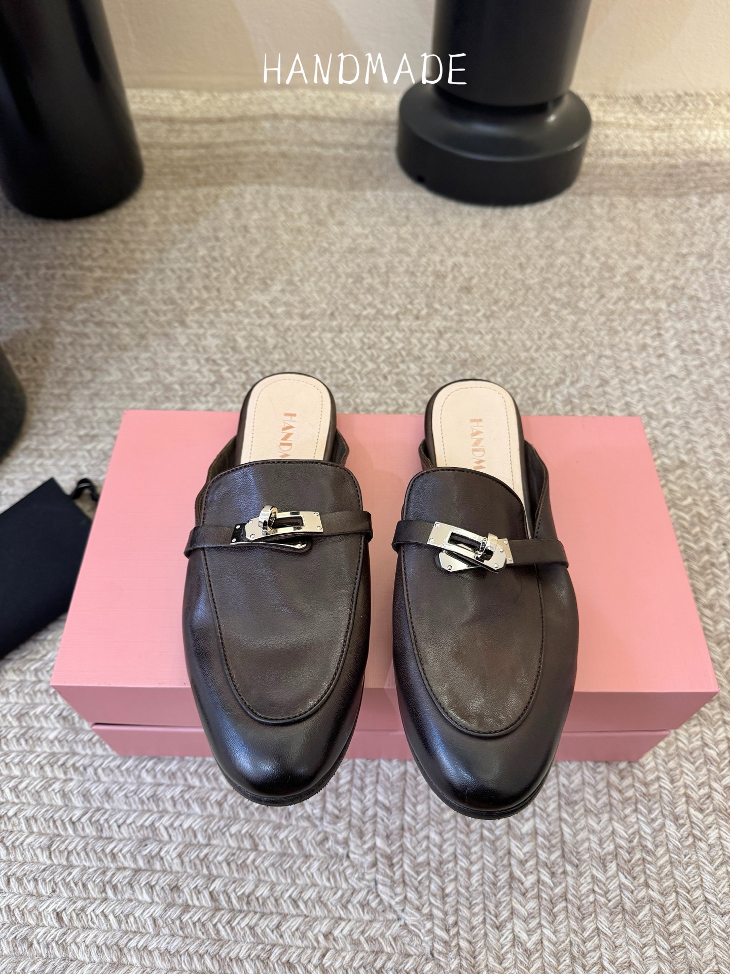 顶级HANDMADE独家新品最高版本买手代购1:1完美复刻 平底凉鞋单鞋原版开模真皮鞋底 原版套楦鞋型很