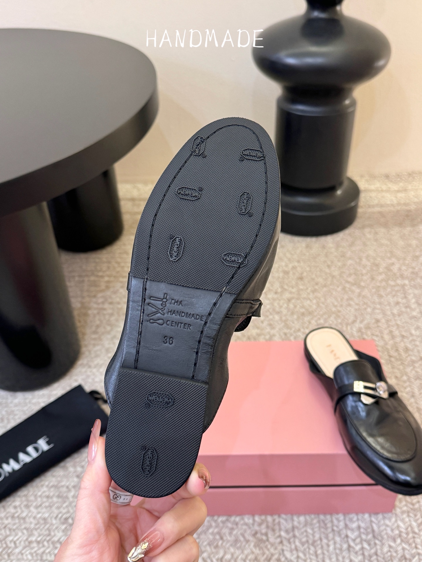 顶级HANDMADE独家新品最高版本买手代购1:1完美复刻 平底凉鞋单鞋原版开模真皮鞋底 原版套楦鞋型很