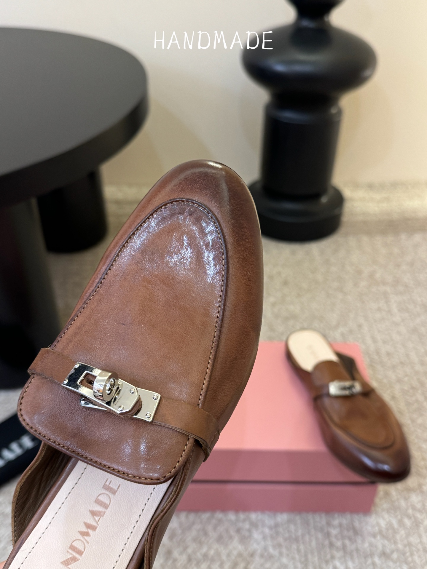 顶级HANDMADE独家新品最高版本买手代购1:1完美复刻 平底凉鞋单鞋原版开模真皮鞋底 原版套楦鞋型很