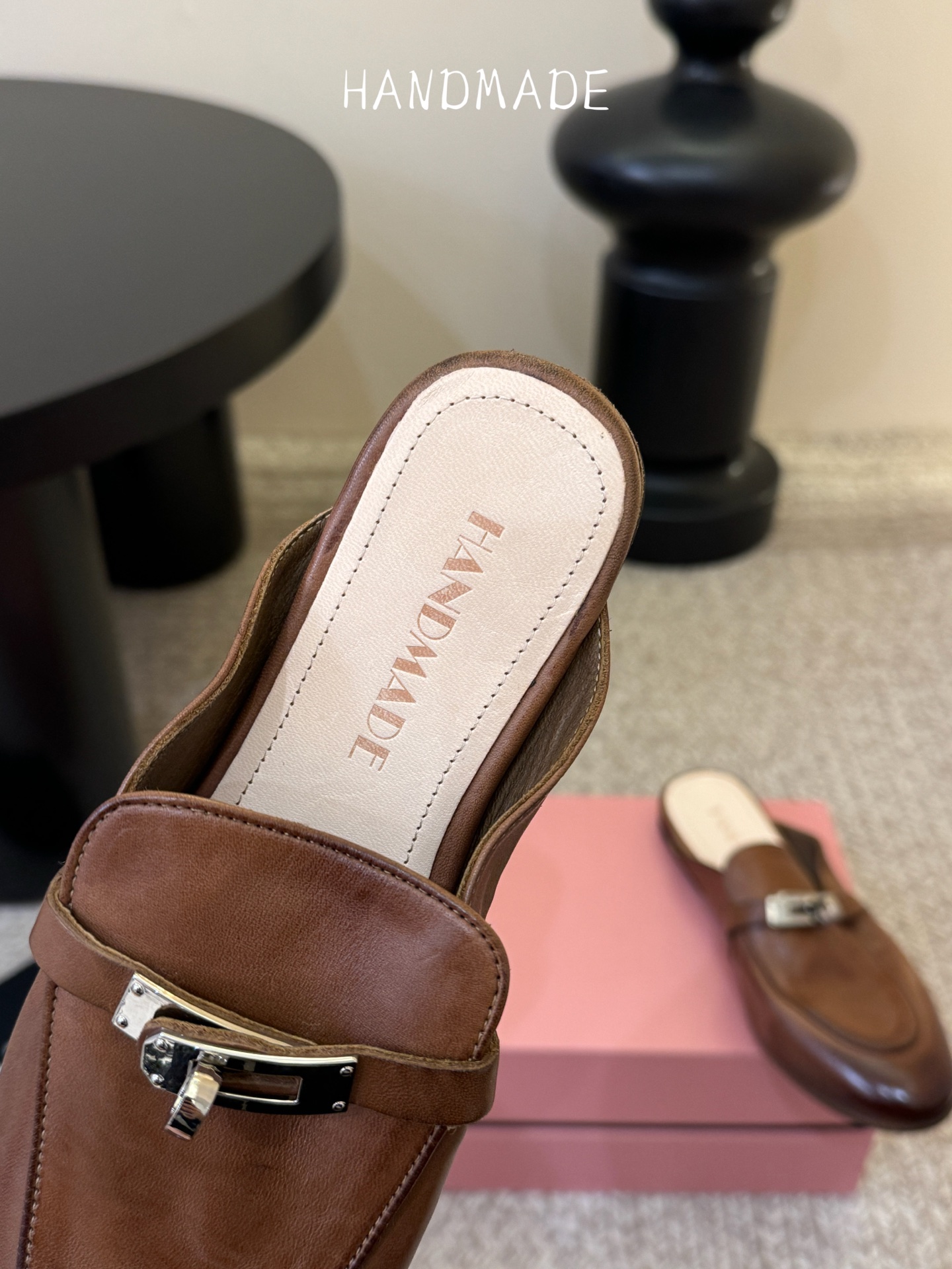 顶级HANDMADE独家新品最高版本买手代购1:1完美复刻 平底凉鞋单鞋原版开模真皮鞋底 原版套楦鞋型很