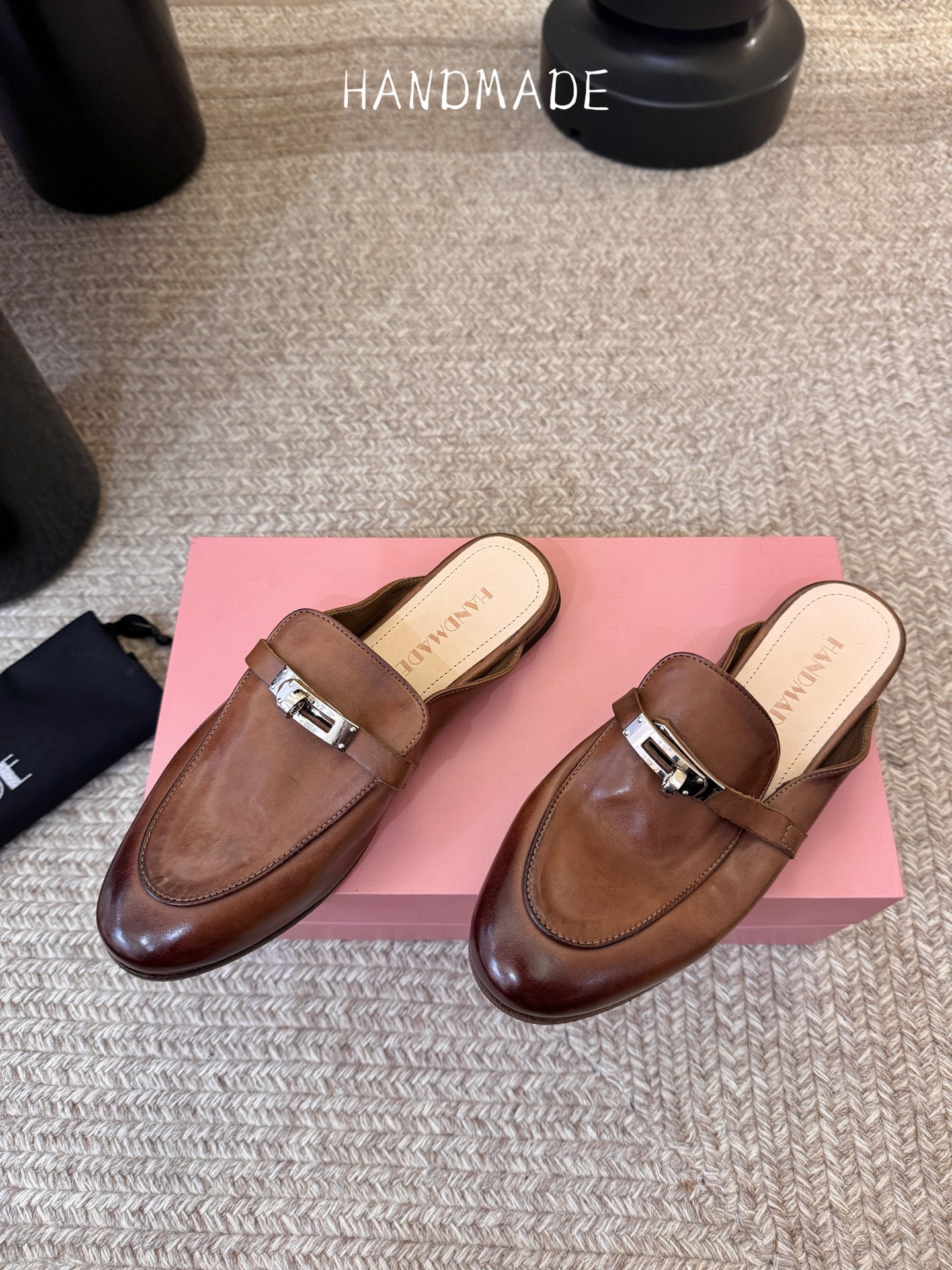 顶级HANDMADE独家新品最高版本买手代购1:1完美复刻 平底凉鞋单鞋原版开模真皮鞋底 原版套楦鞋型很