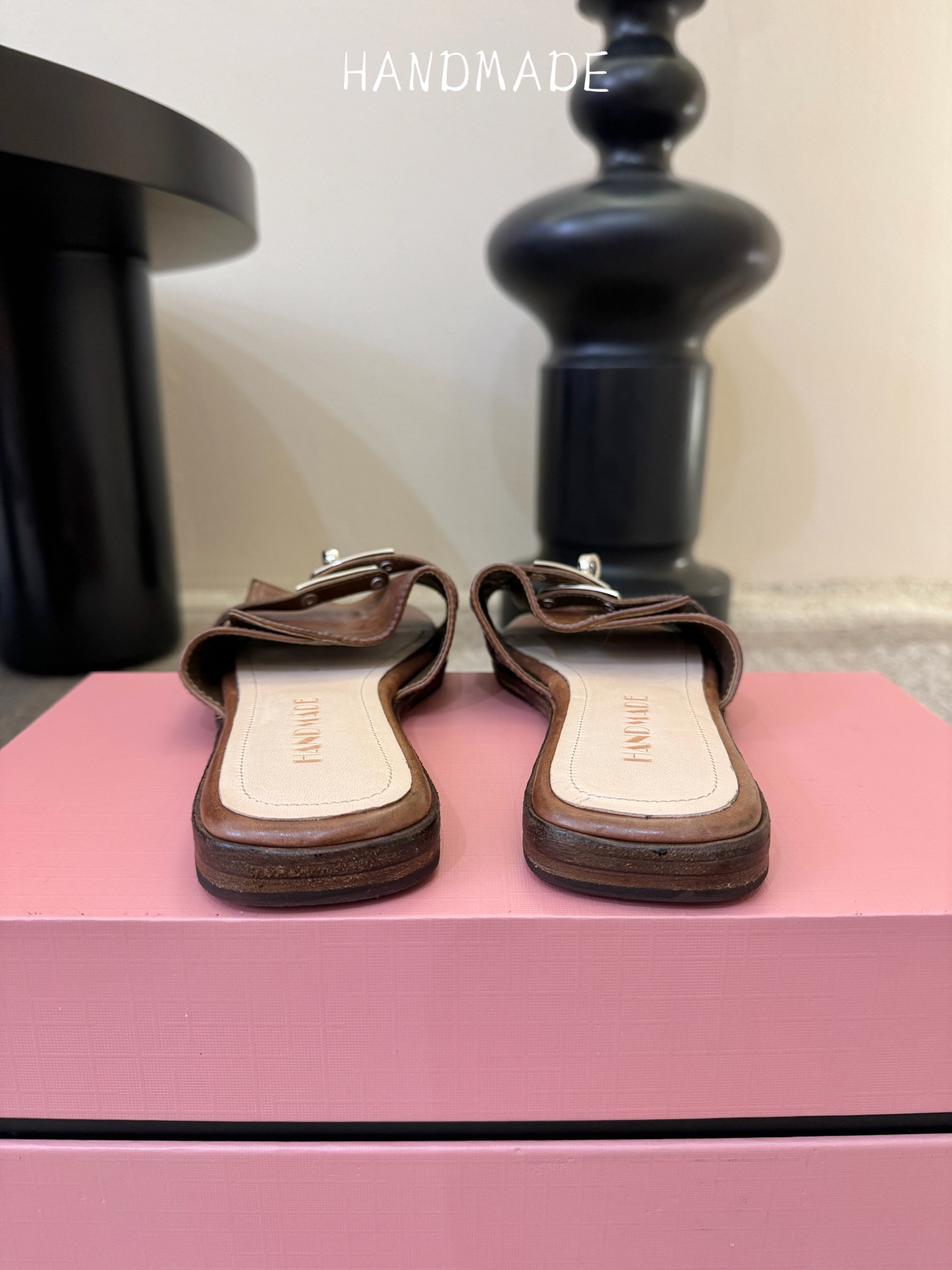 顶级HANDMADE独家新品最高版本买手代购1:1完美复刻 平底凉鞋单鞋原版开模真皮鞋底 原版套楦鞋型很