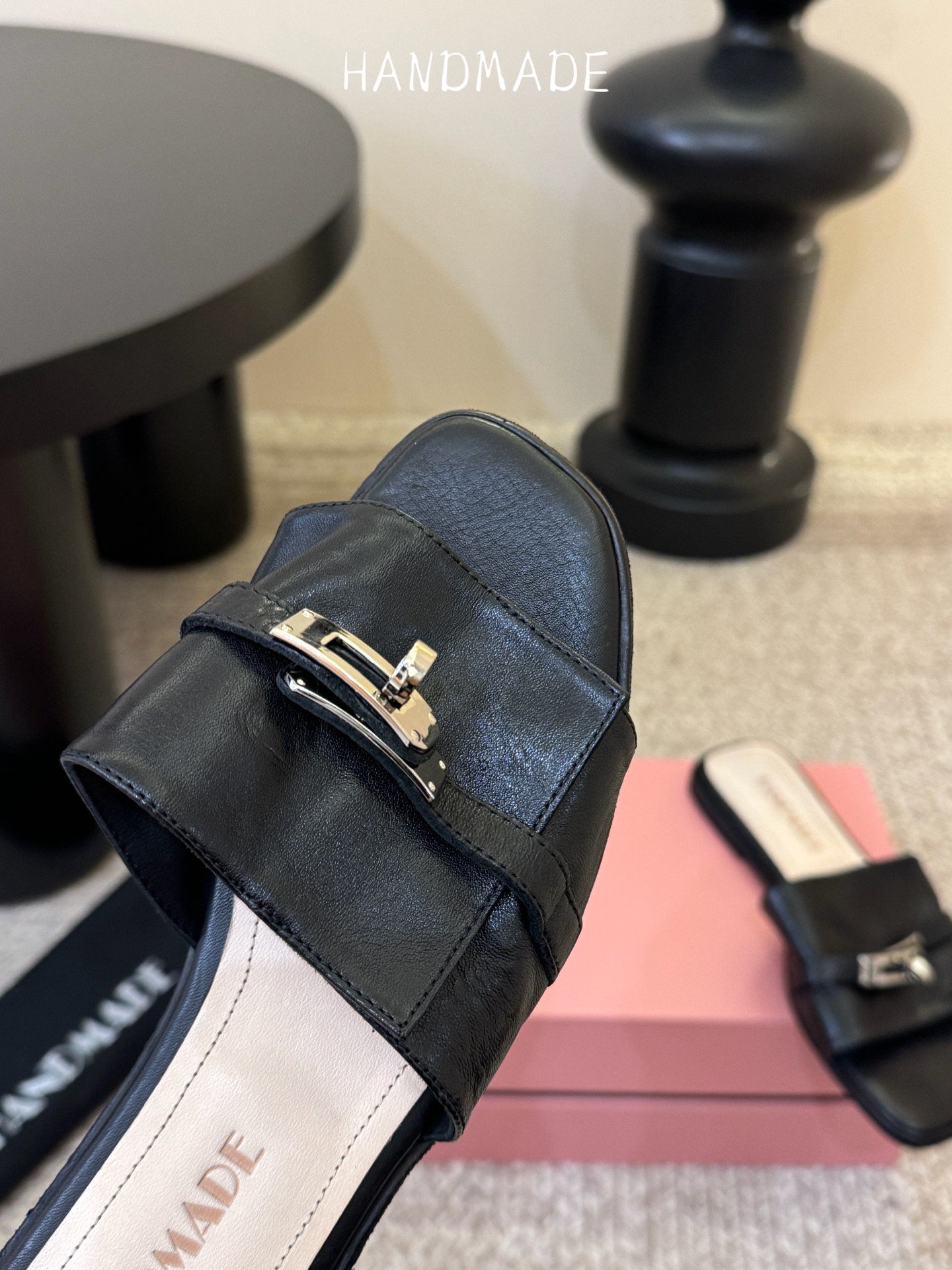 顶级HANDMADE独家新品最高版本买手代购1:1完美复刻 平底凉鞋单鞋原版开模真皮鞋底 原版套楦鞋型很