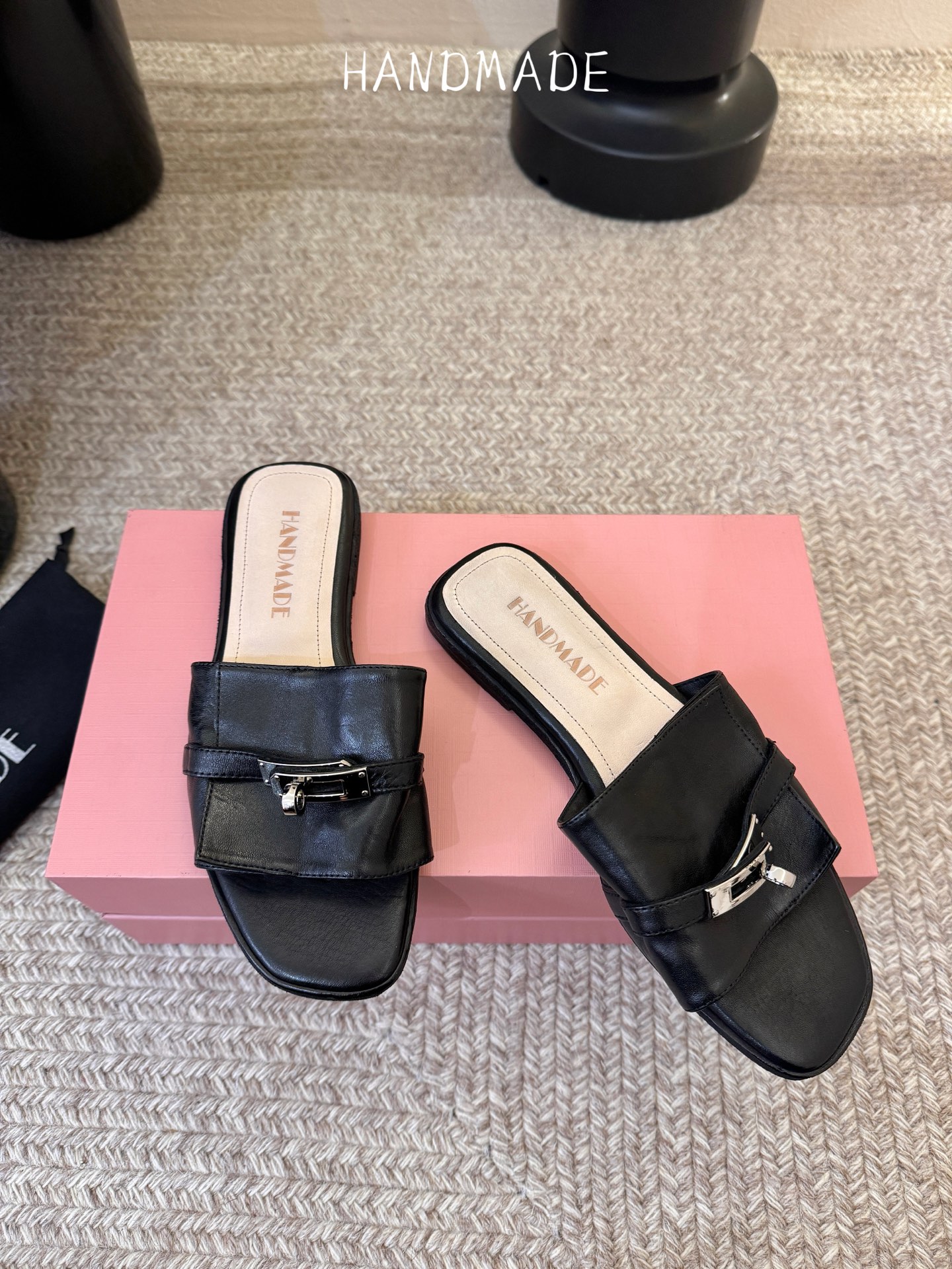 顶级HANDMADE独家新品最高版本买手代购1:1完美复刻 平底凉鞋单鞋原版开模真皮鞋底 原版套楦鞋型很