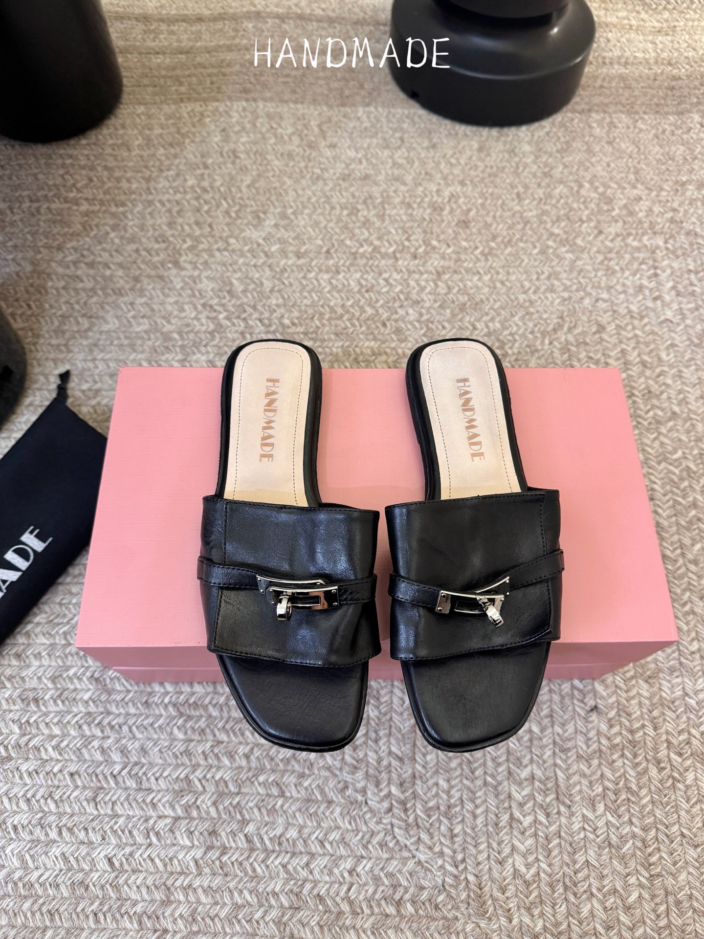 顶级HANDMADE独家新品最高版本买手代购1:1完美复刻 平底凉鞋单鞋原版开模真皮鞋底 原版套楦鞋型很