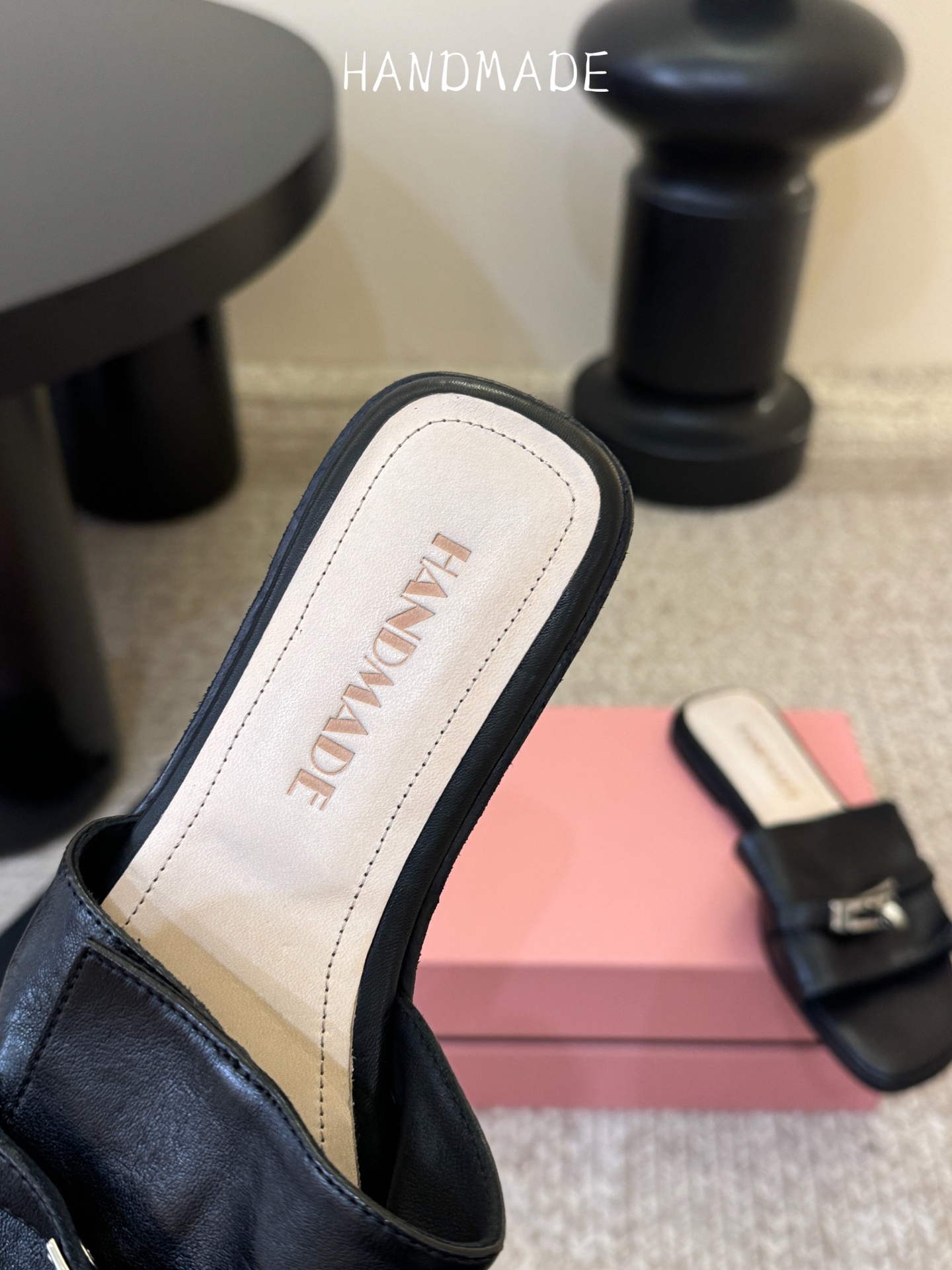 顶级HANDMADE独家新品最高版本买手代购1:1完美复刻 平底凉鞋单鞋原版开模真皮鞋底 原版套楦鞋型很