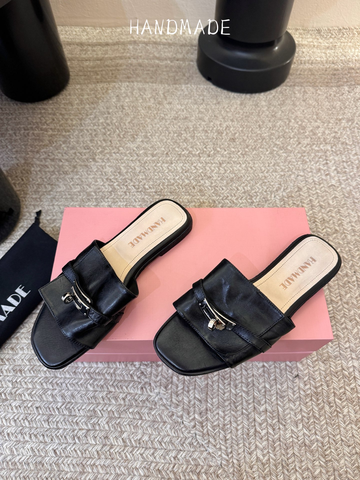 顶级HANDMADE独家新品最高版本买手代购1:1完美复刻 平底凉鞋单鞋原版开模真皮鞋底 原版套楦鞋型很