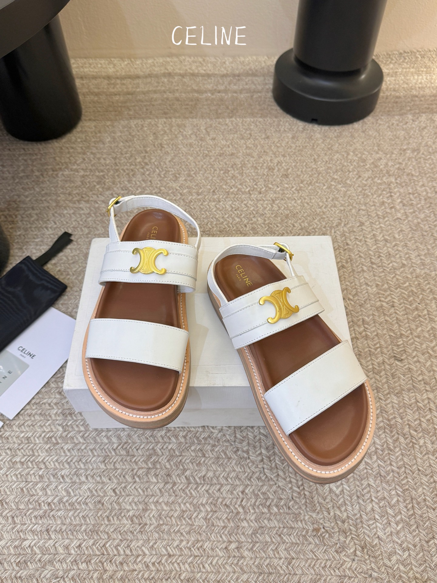 【CE*INE】*琳代级别 春夏新品凯旋门复古罗马凉鞋拖鞋 进出专柜无压力，重工版，拒绝一眼假low货 