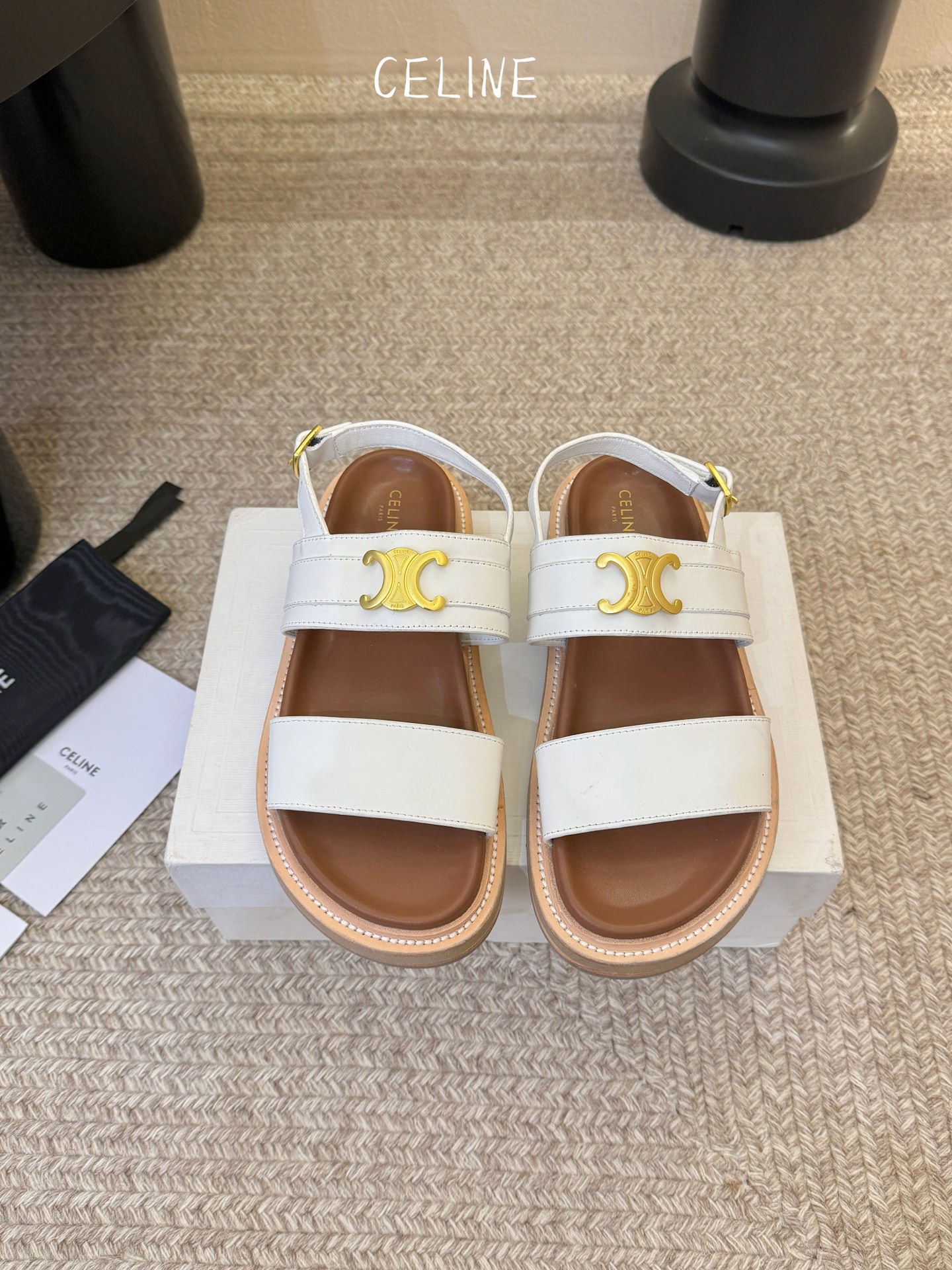 【CE*INE】*琳代级别 春夏新品凯旋门复古罗马凉鞋拖鞋 进出专柜无压力，重工版，拒绝一眼假low货 