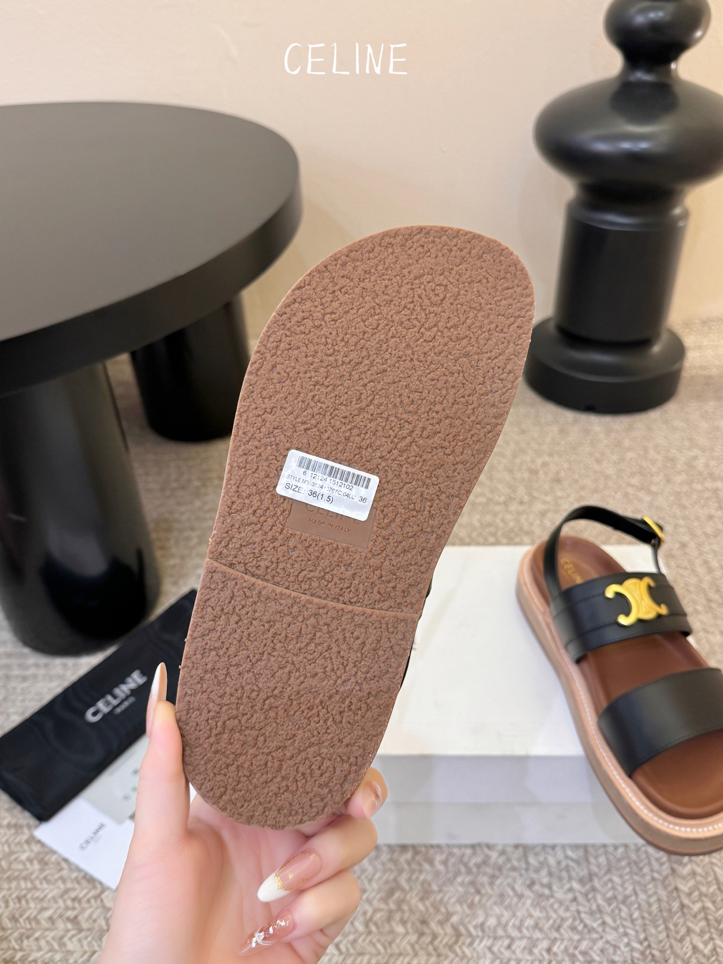 【CE*INE】*琳代级别 春夏新品凯旋门复古罗马凉鞋拖鞋 进出专柜无压力，重工版，拒绝一眼假low货 