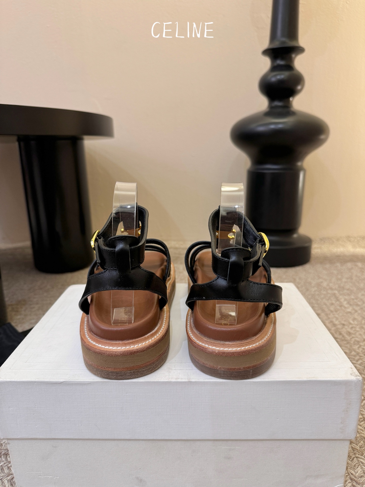 【CE*INE】*琳代级别 春夏新品凯旋门复古罗马凉鞋拖鞋 进出专柜无压力，重工版，拒绝一眼假low货 