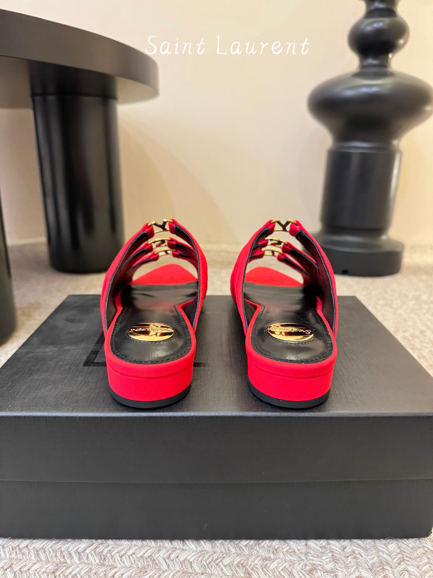 圣罗兰Saint Lauren* ss新YSL Logo高跟鞋拖Ysl走秀款高跟鞋 各种小裙子搭配起来 