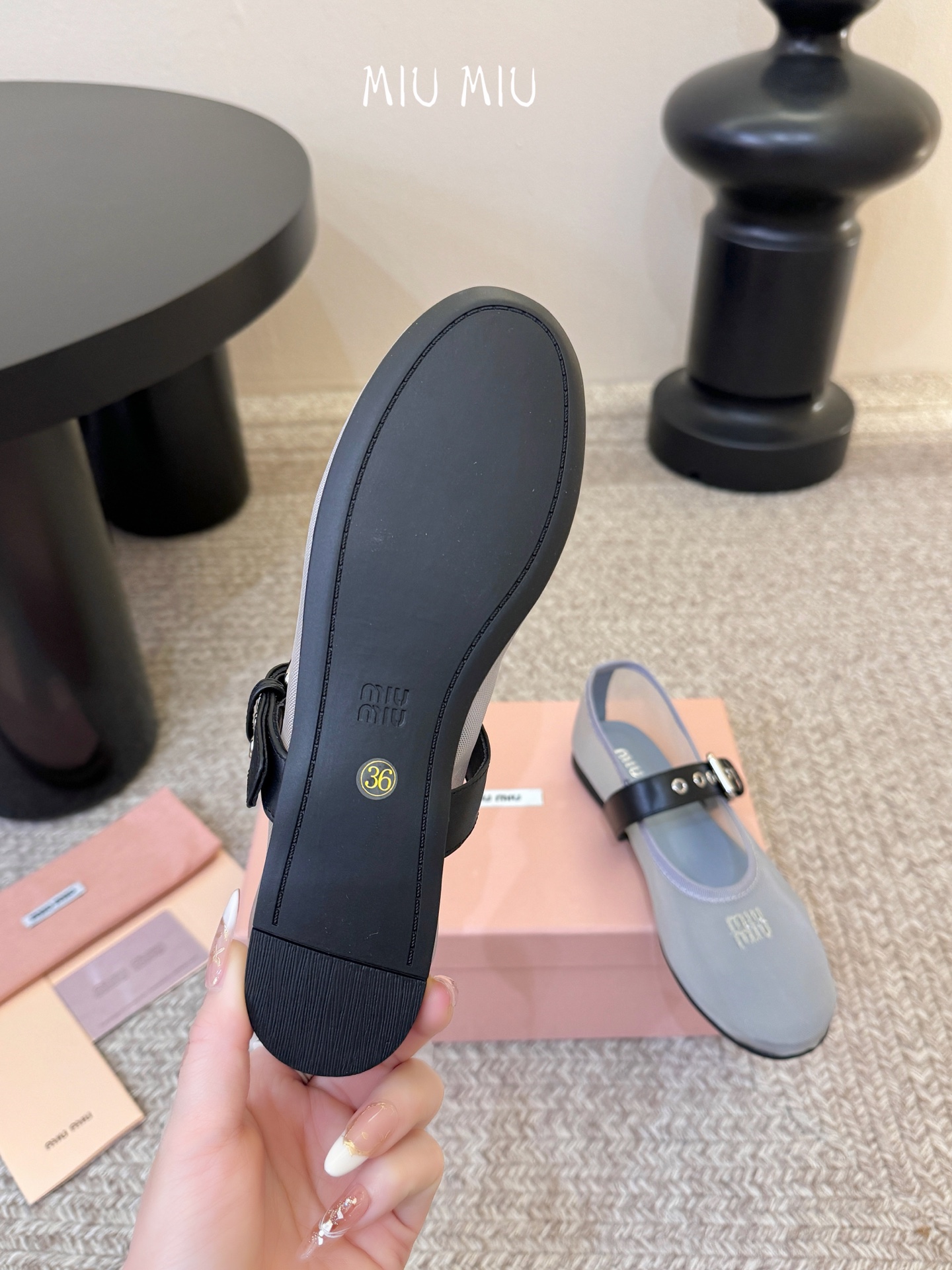 Miu Miu 镂空编织芭蕾鞋单鞋缪缪女士蝴蝶结装饰缎面芭蕾舞平底鞋独家高版 Miu Mi*春夏芭蕾网纱