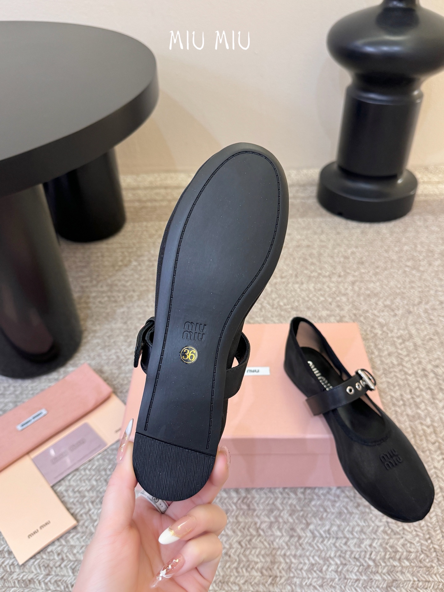 Miu Miu 镂空编织芭蕾鞋单鞋缪缪女士蝴蝶结装饰缎面芭蕾舞平底鞋独家高版 Miu Mi*春夏芭蕾网纱