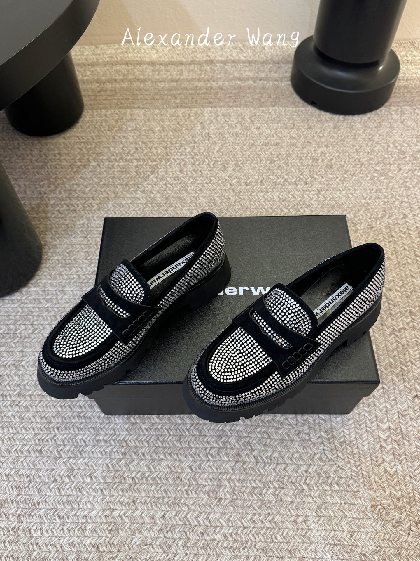 Alexande* Wang aw carter亚历山大王防水台松糕厚底乐福鞋 一脚蹬乐福鞋女Jenni