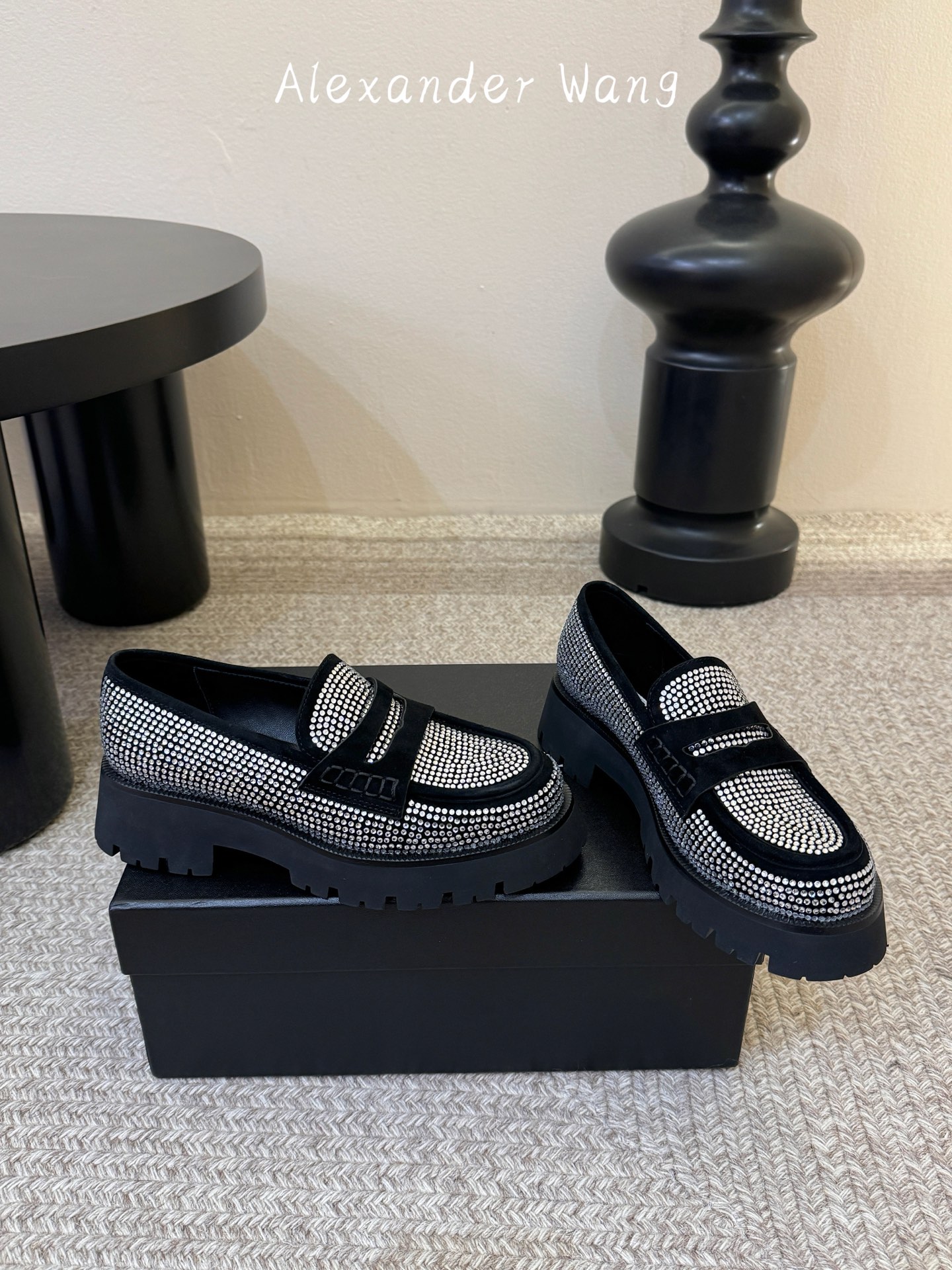 Alexande* Wang aw carter亚历山大王防水台松糕厚底乐福鞋 一脚蹬乐福鞋女Jenni