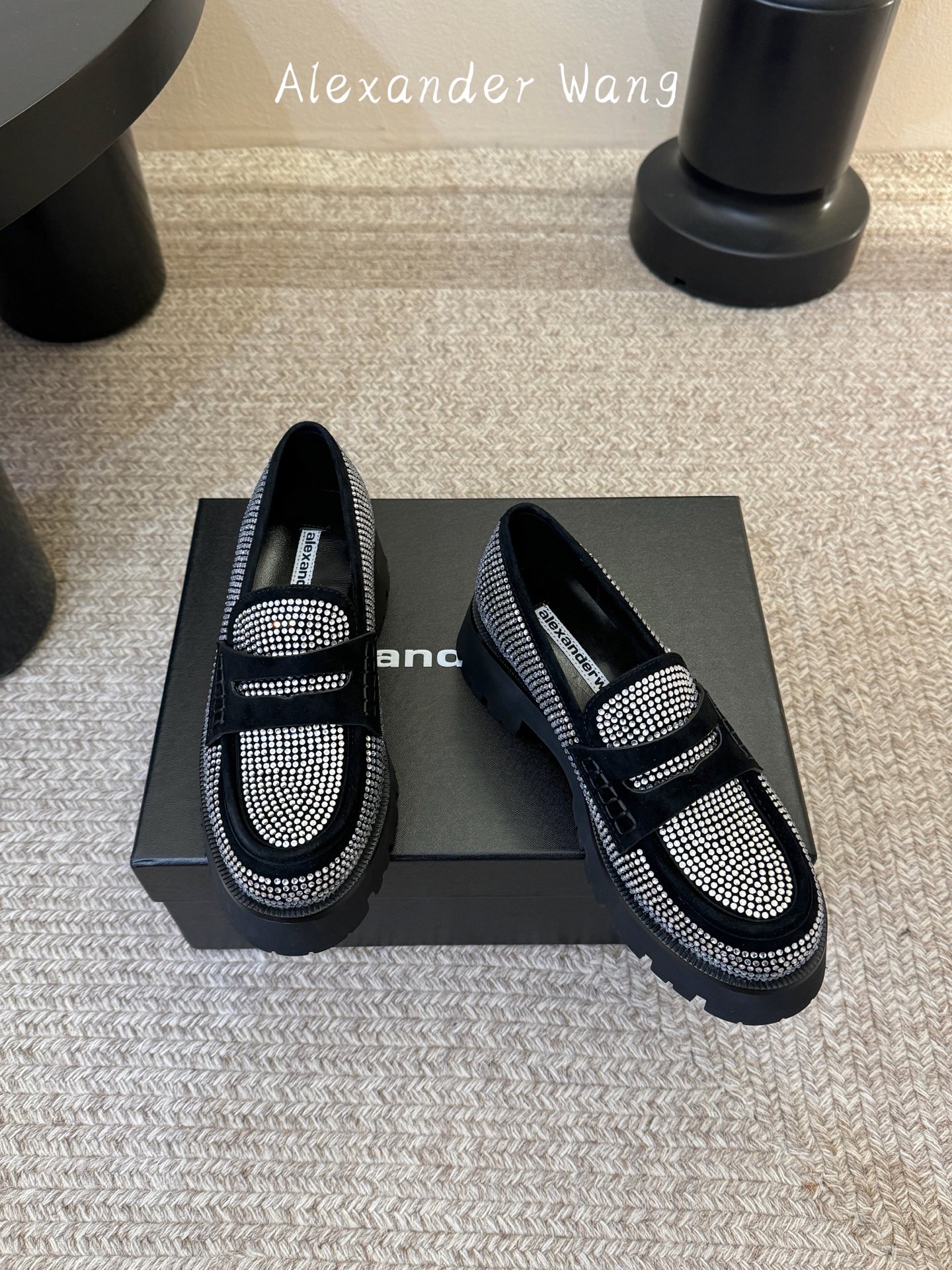 Alexande* Wang aw carter亚历山大王防水台松糕厚底乐福鞋 一脚蹬乐福鞋女Jenni