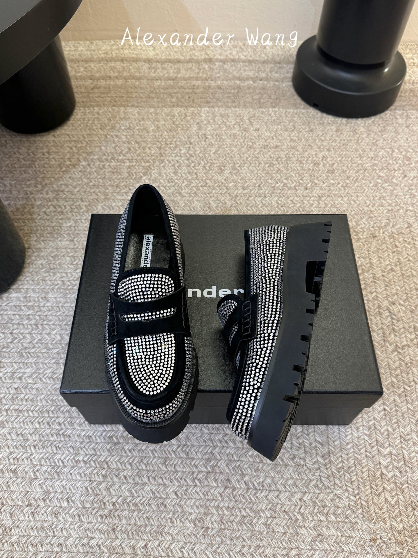 Alexande* Wang aw carter亚历山大王防水台松糕厚底乐福鞋 一脚蹬乐福鞋女Jenni