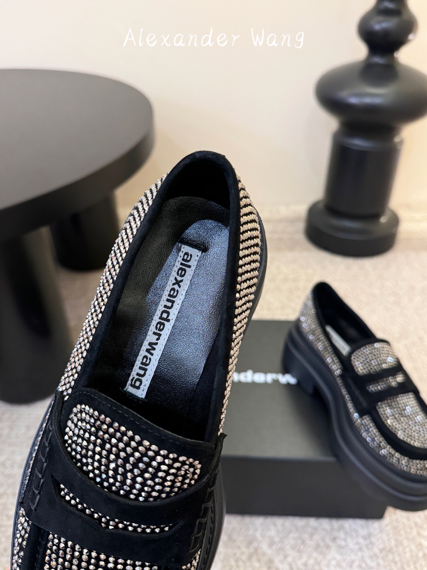 Alexande* Wang aw carter亚历山大王防水台松糕厚底乐福鞋 一脚蹬乐福鞋女Jenni