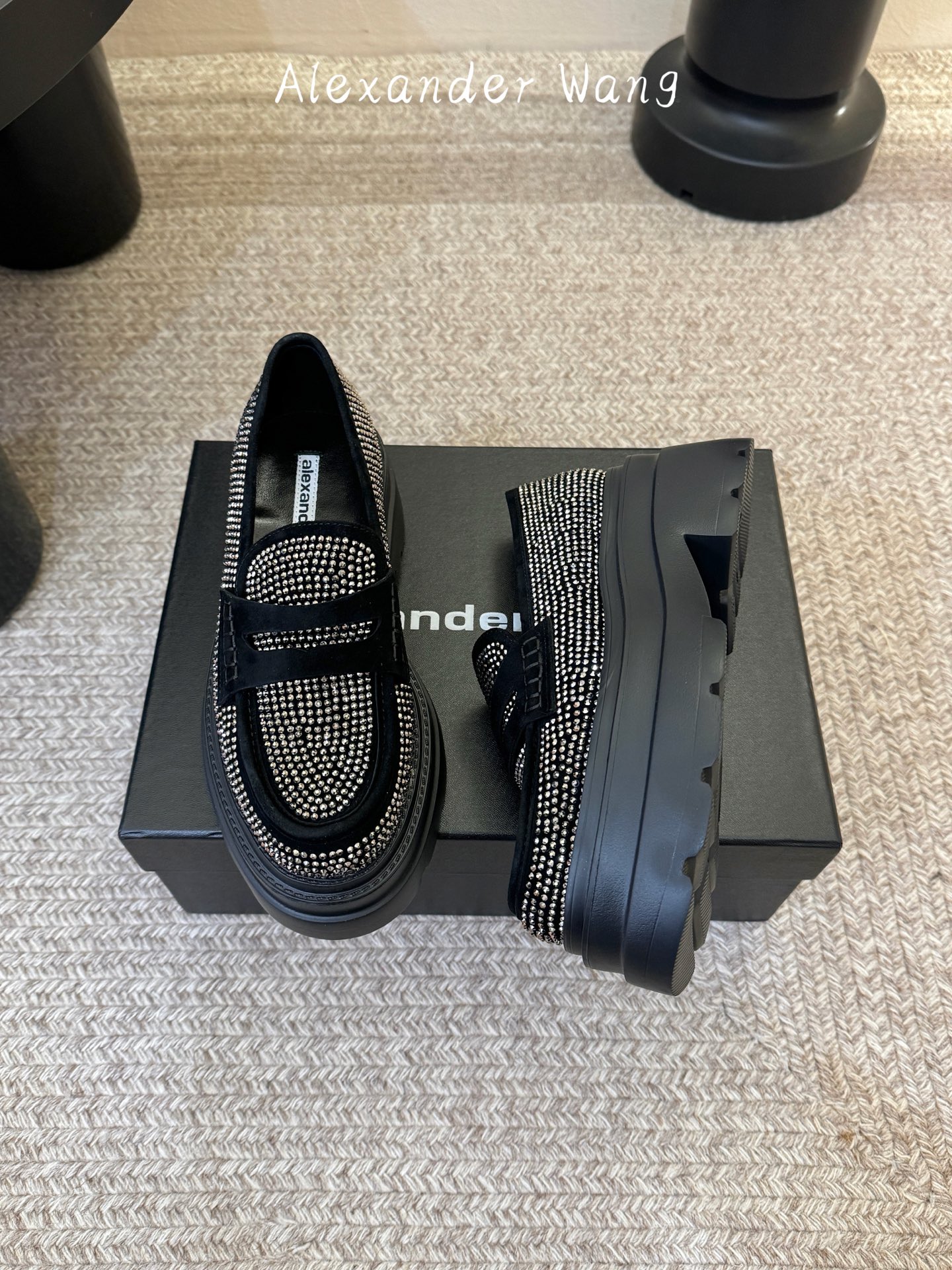 Alexande* Wang aw carter亚历山大王防水台松糕厚底乐福鞋 一脚蹬乐福鞋女Jenni