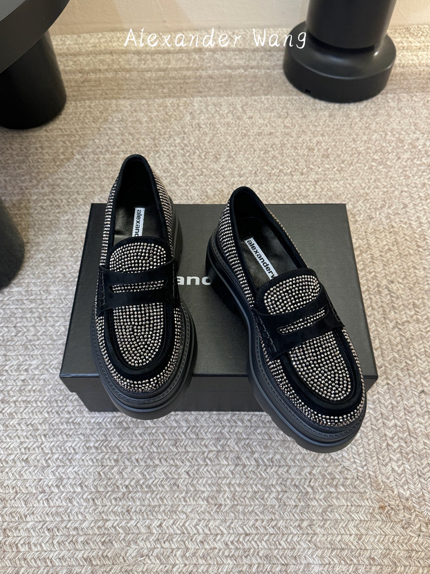 Alexande* Wang aw carter亚历山大王防水台松糕厚底乐福鞋 一脚蹬乐福鞋女Jenni